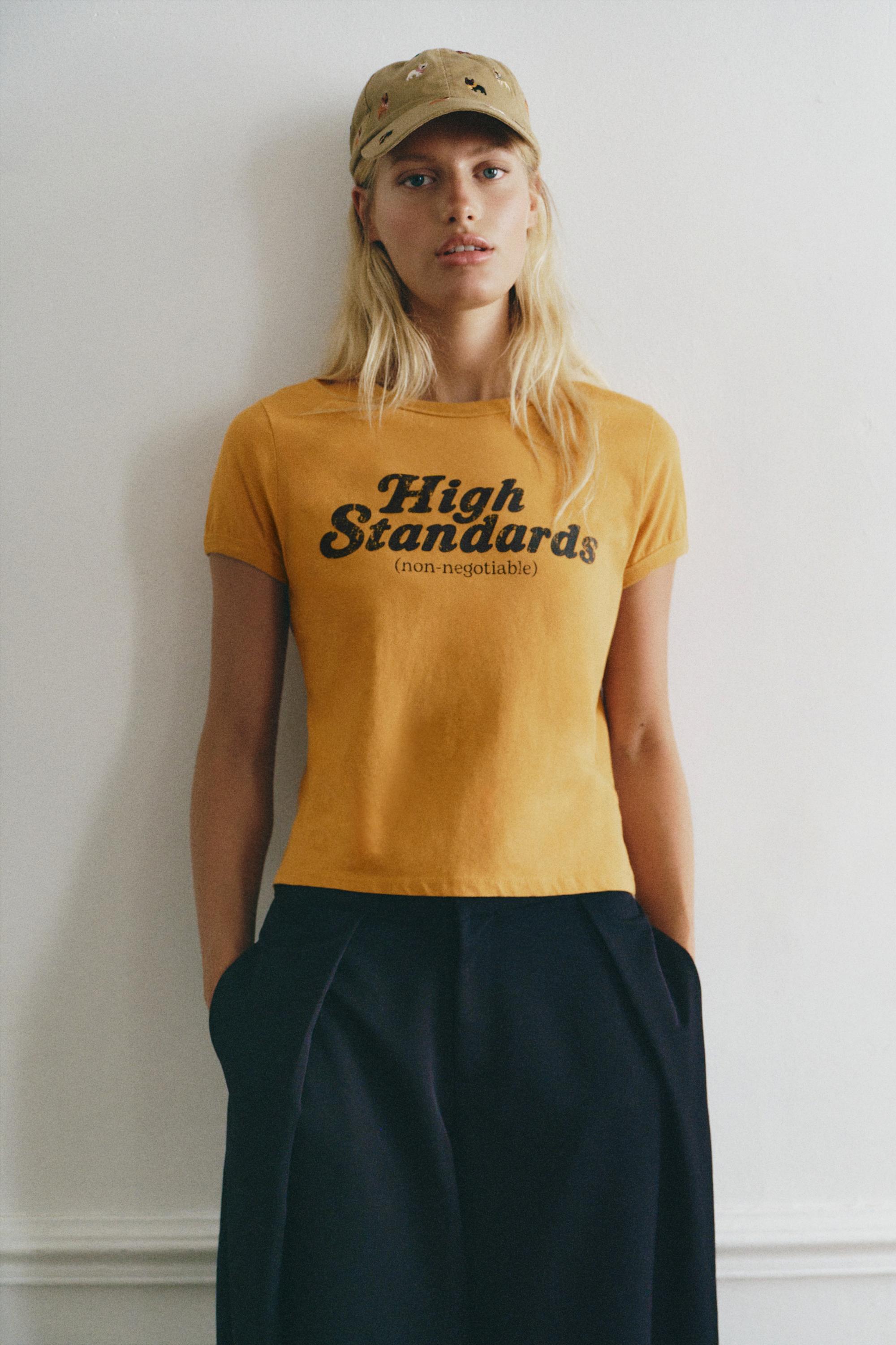 Pull&Bear High Standards grafik baskılı Tişört görsel 7