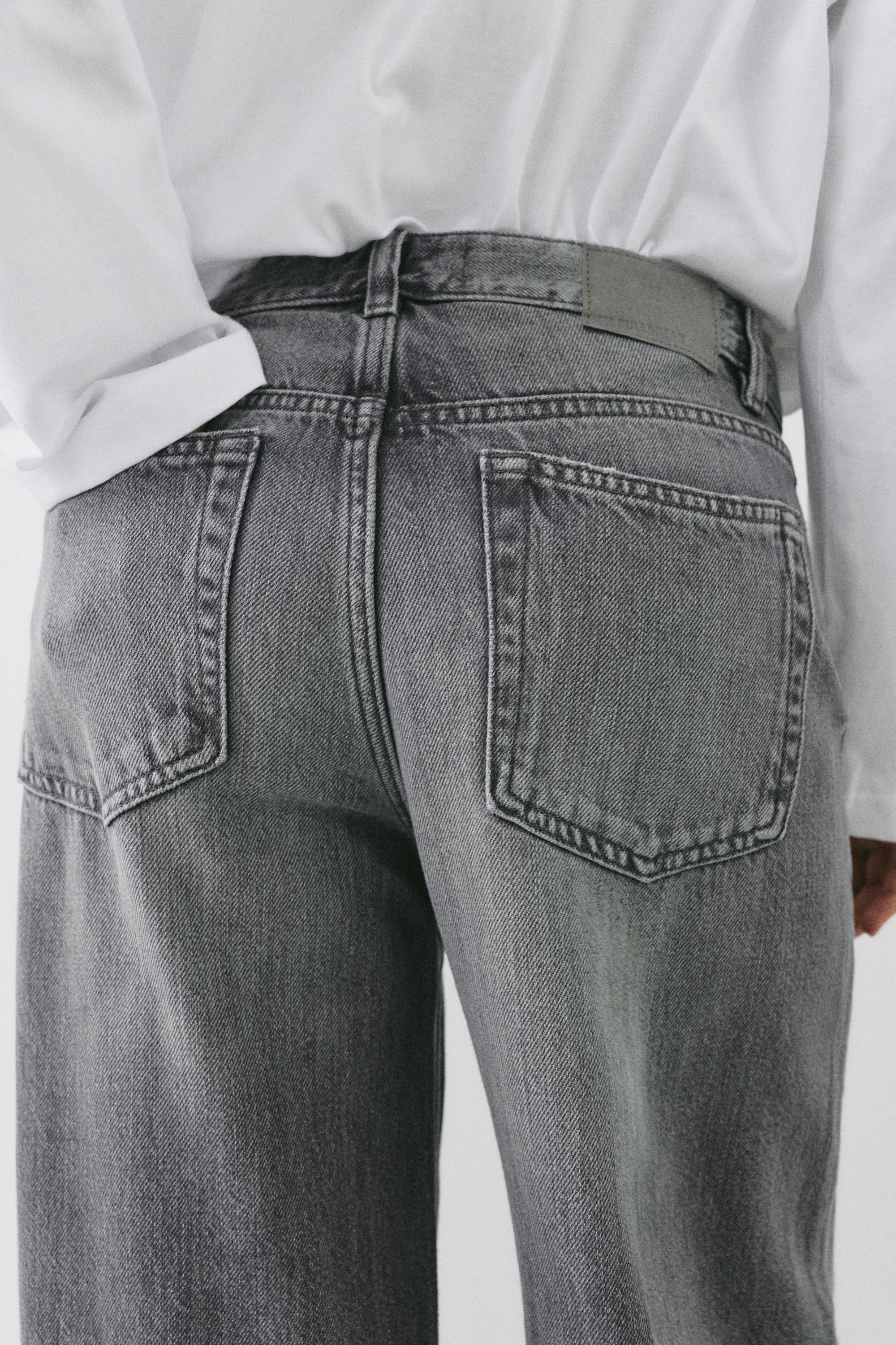 Oversize baggy jeans — Pearl grey