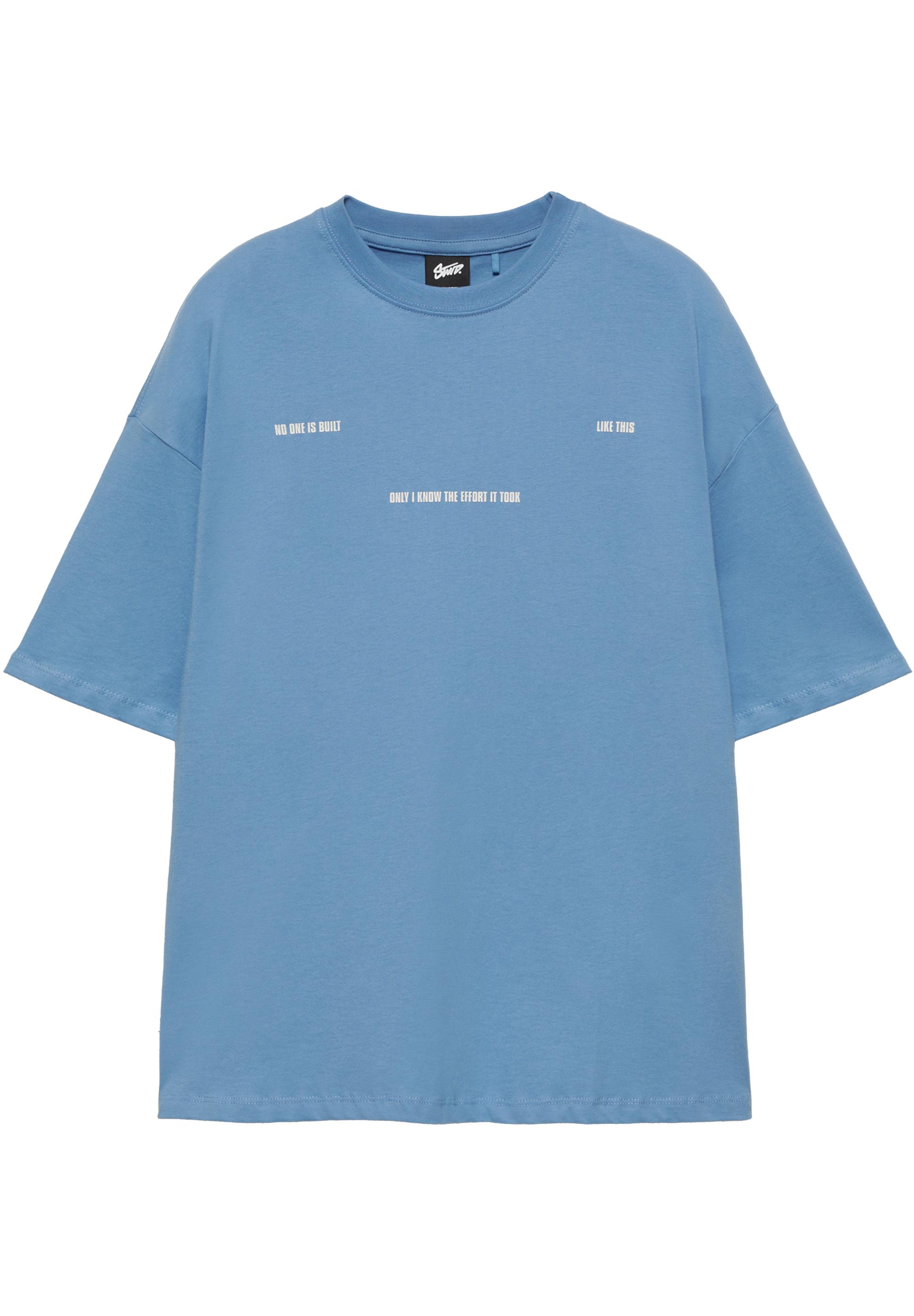 STWD boxy text T-shirt — Sky blue
