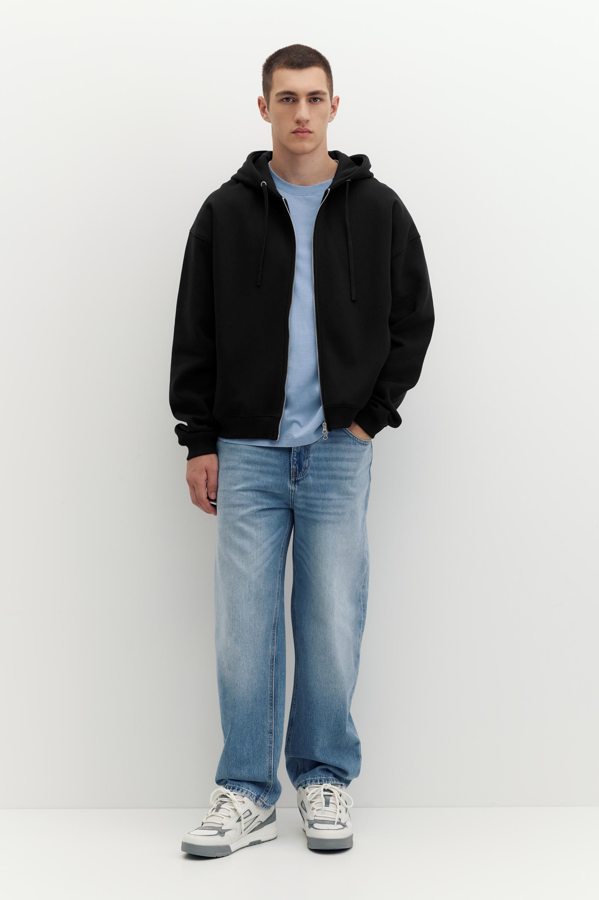 Zip-up hoodie — Black