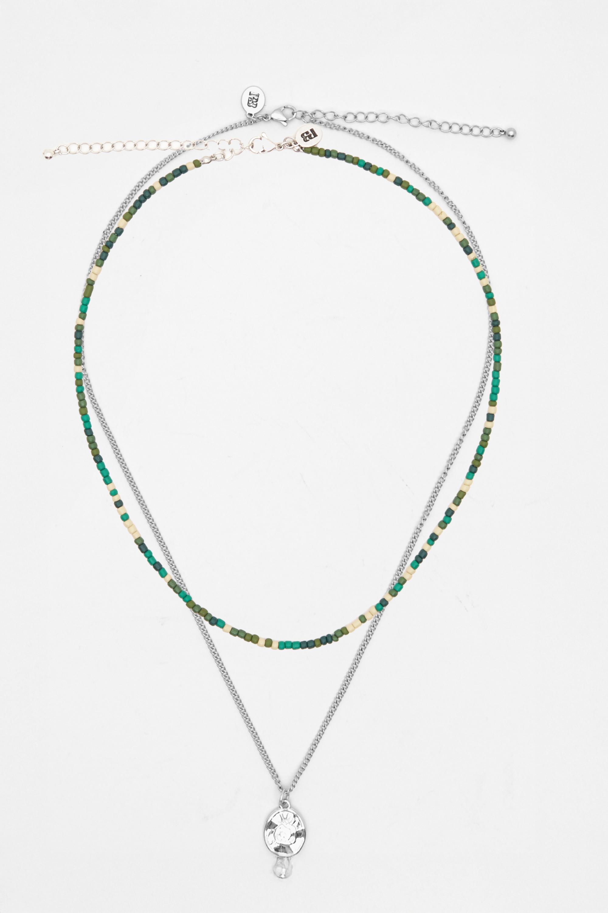 2er-Pack Perlenhalsketten