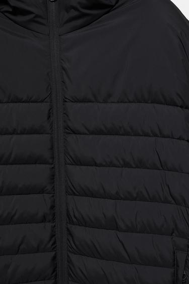Lightweight puffer jacket with hood — Black 3