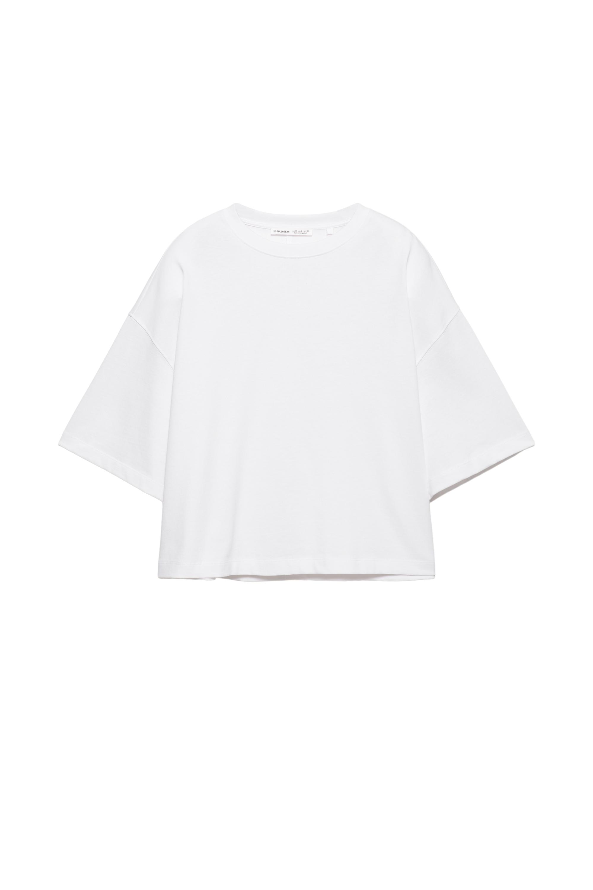 Kısa kollu kutu kesim t-shirt - Görsel 43