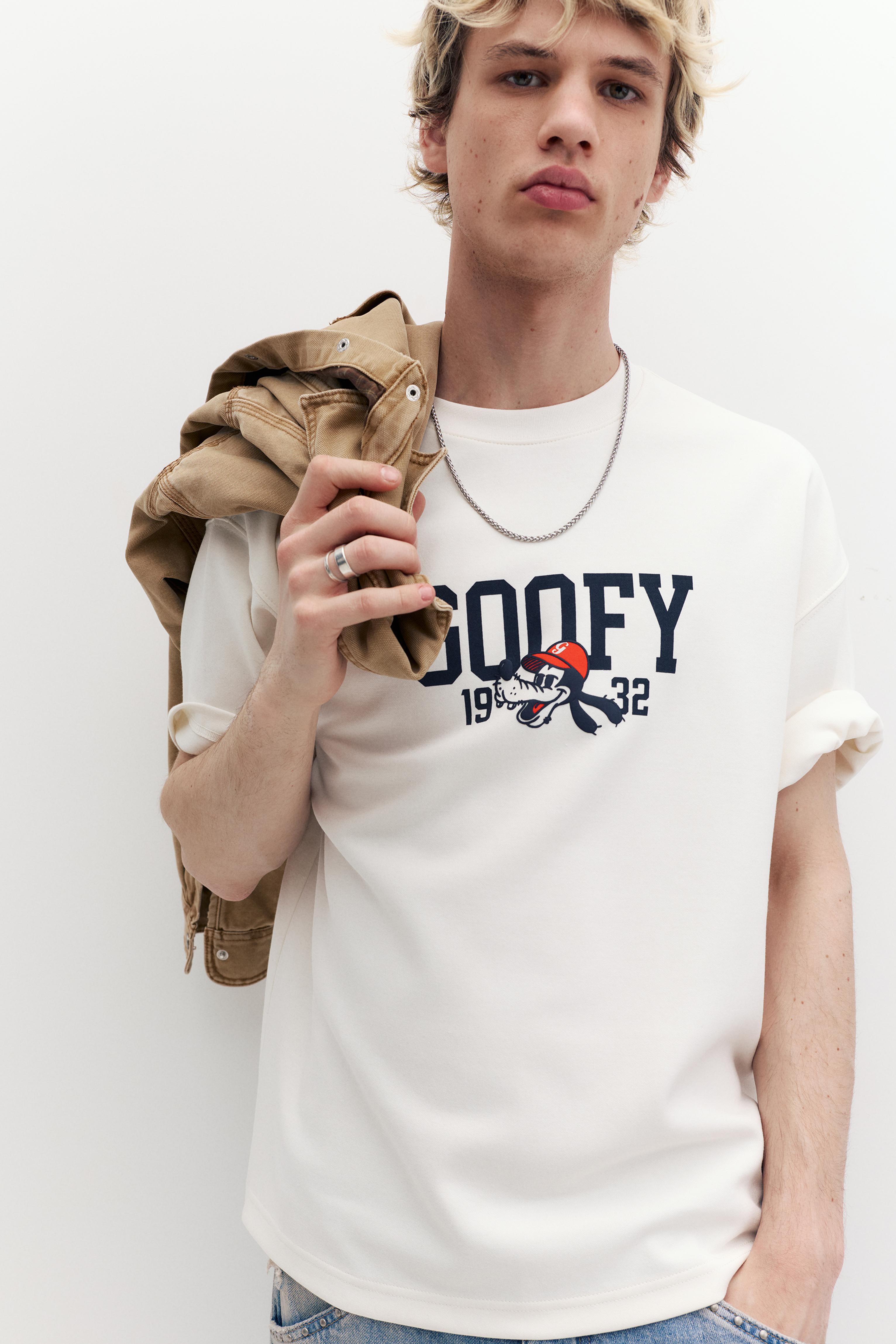 Goofy baskılı beyaz t-shirt - Görsel 18