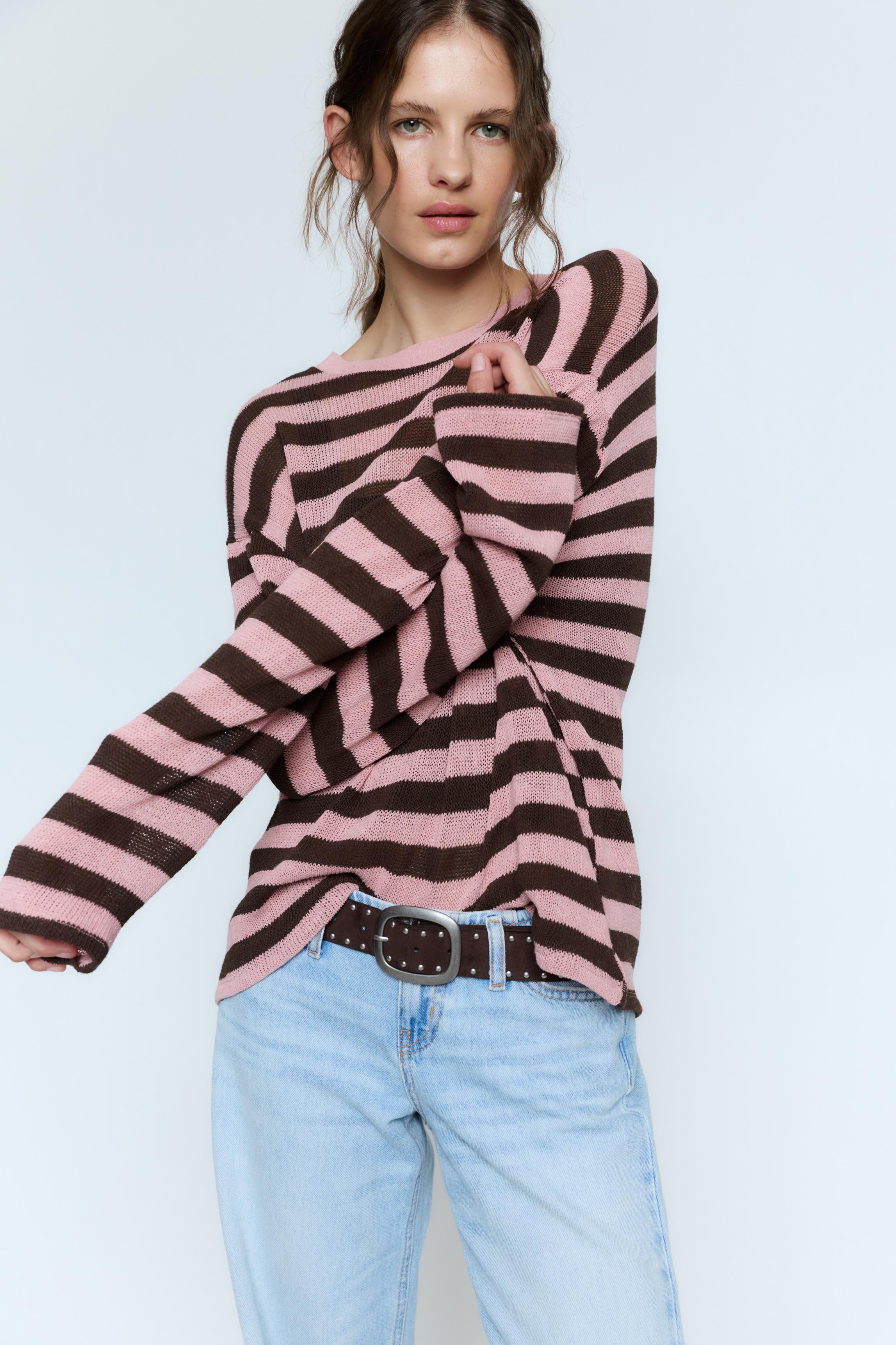 Striped knit T-shirt — Striped