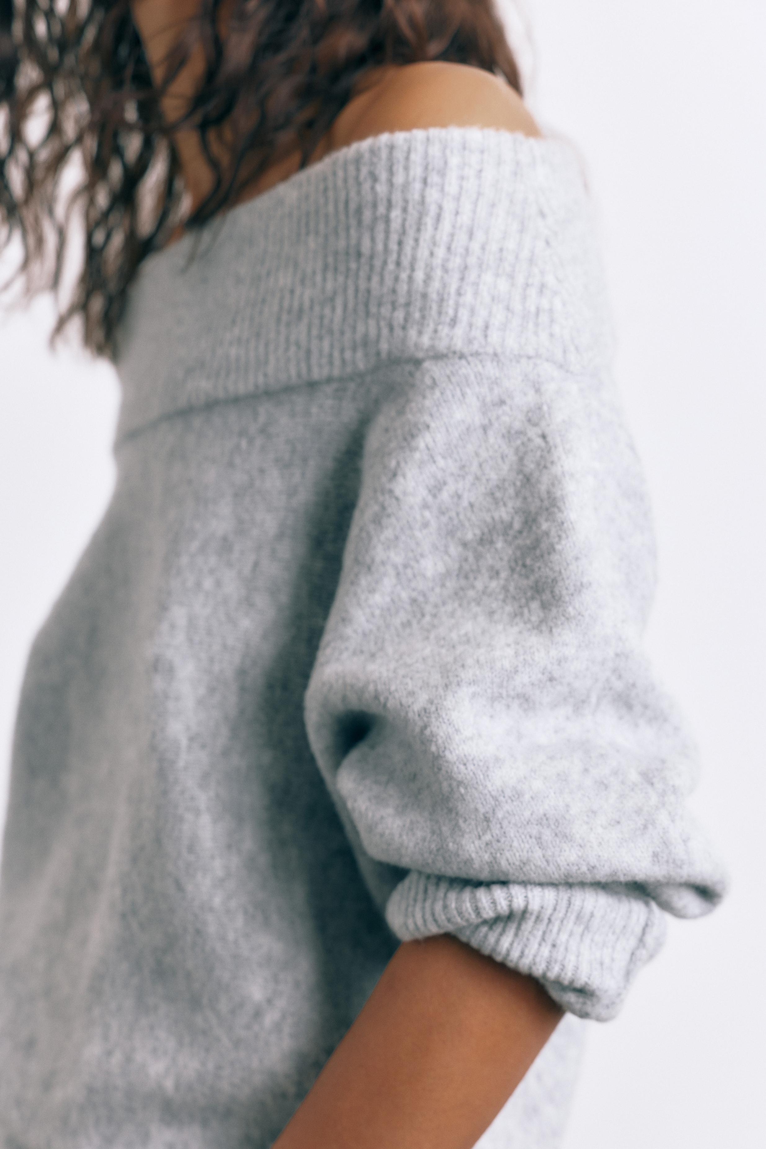 pull bardot en maille douce