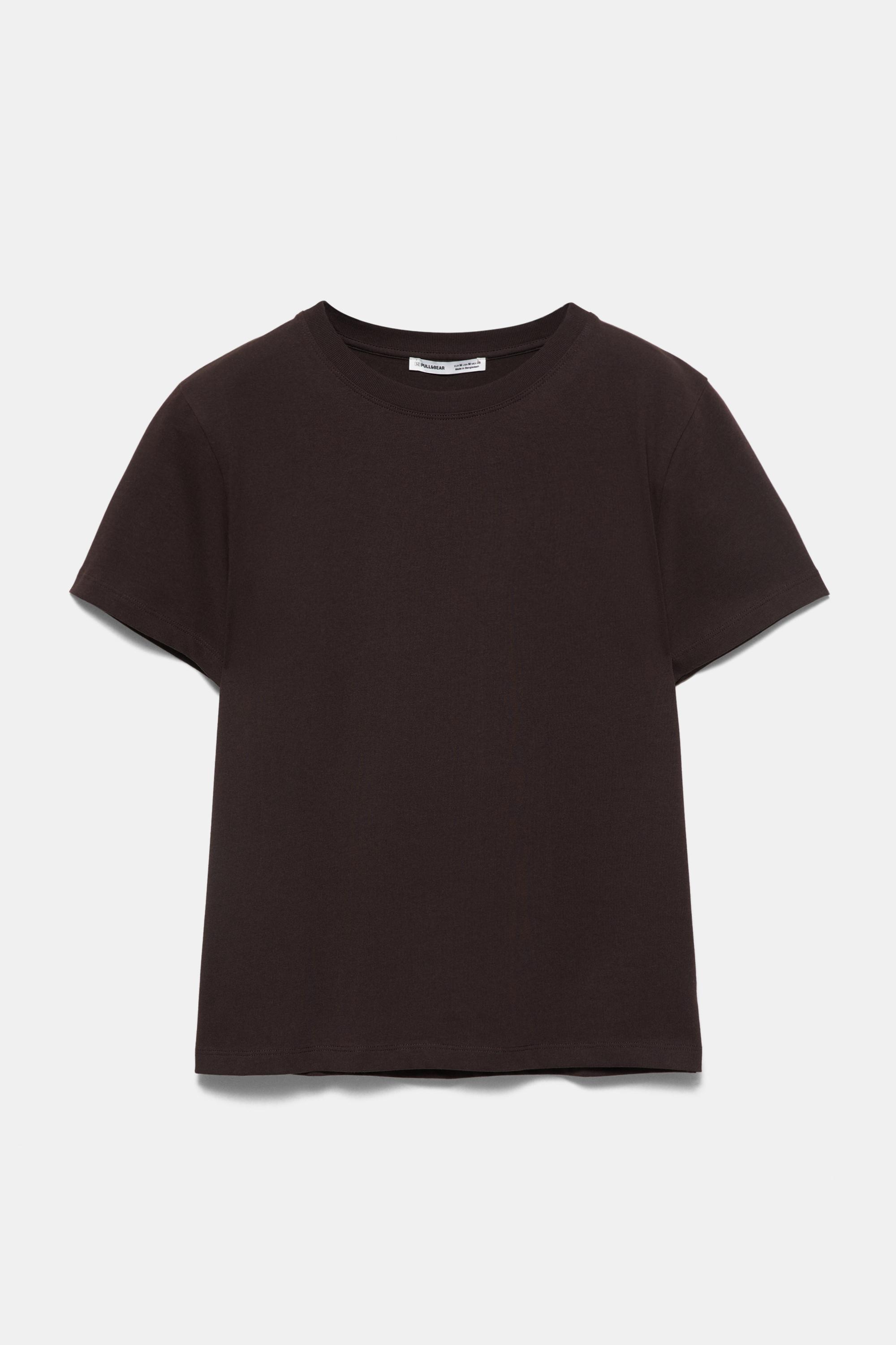 Short sleeve T-shirt 100% cotton — Brown