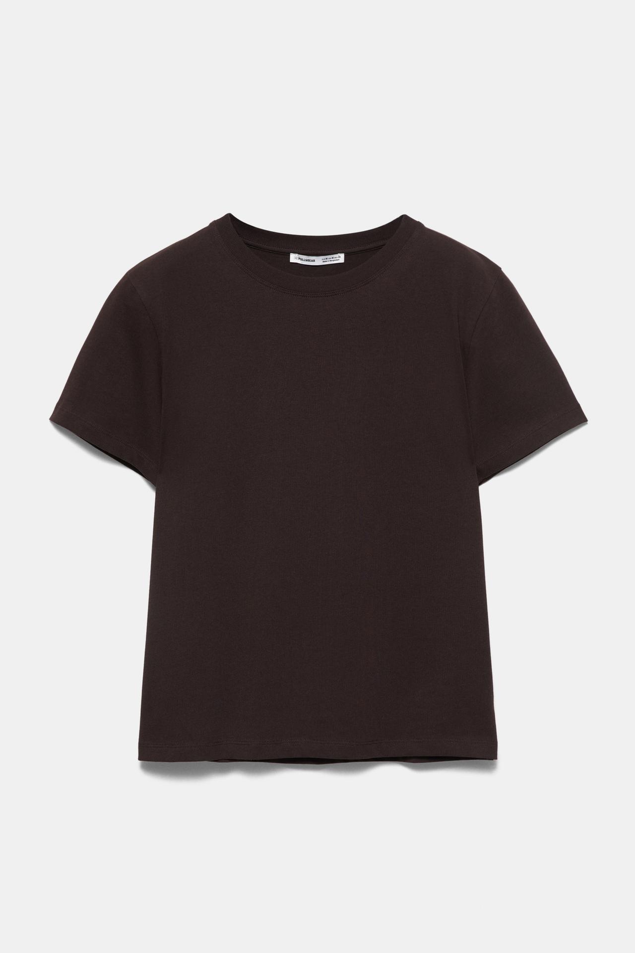 Short sleeve T-shirt 100% cotton — Brown