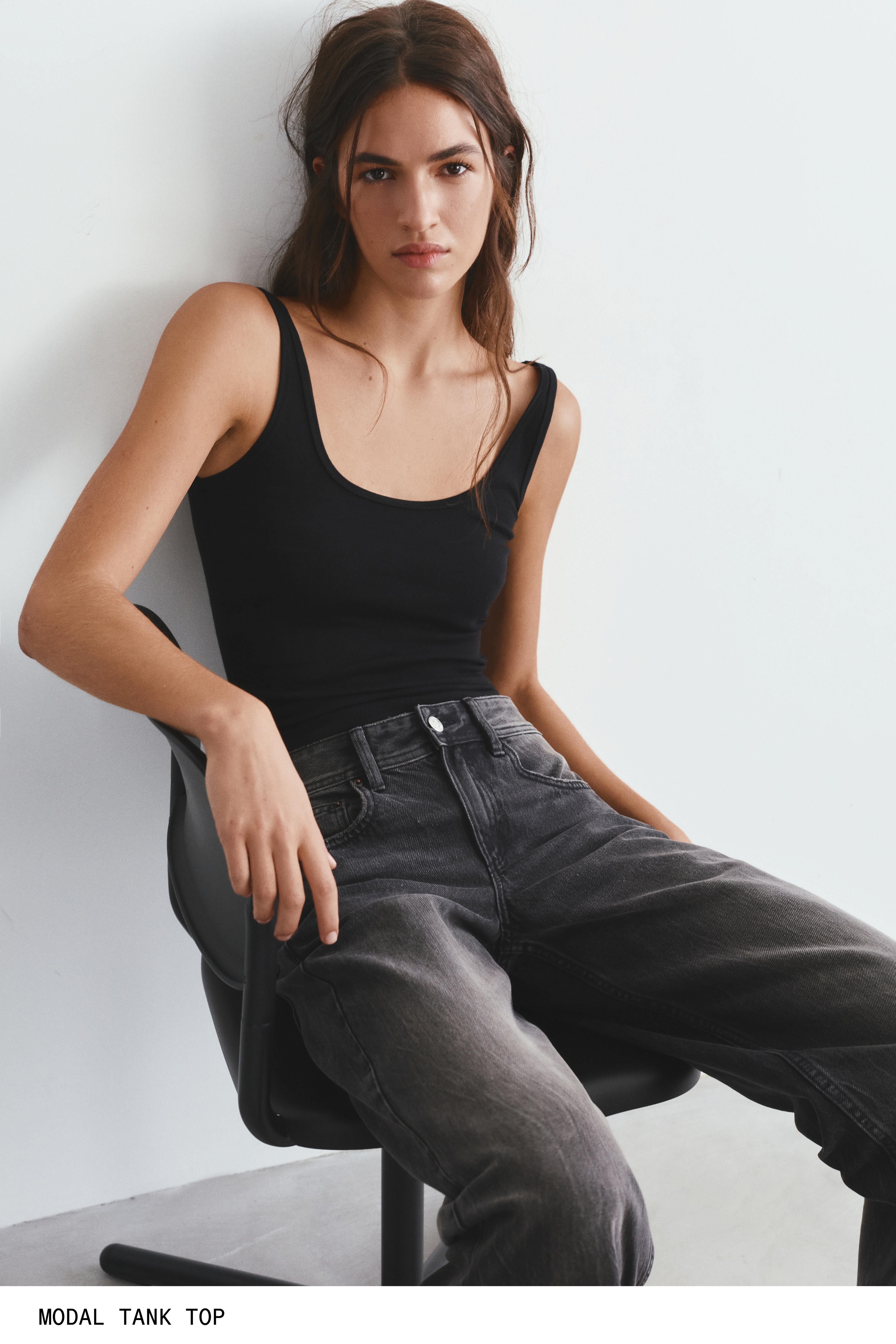 Modal tank top — Black