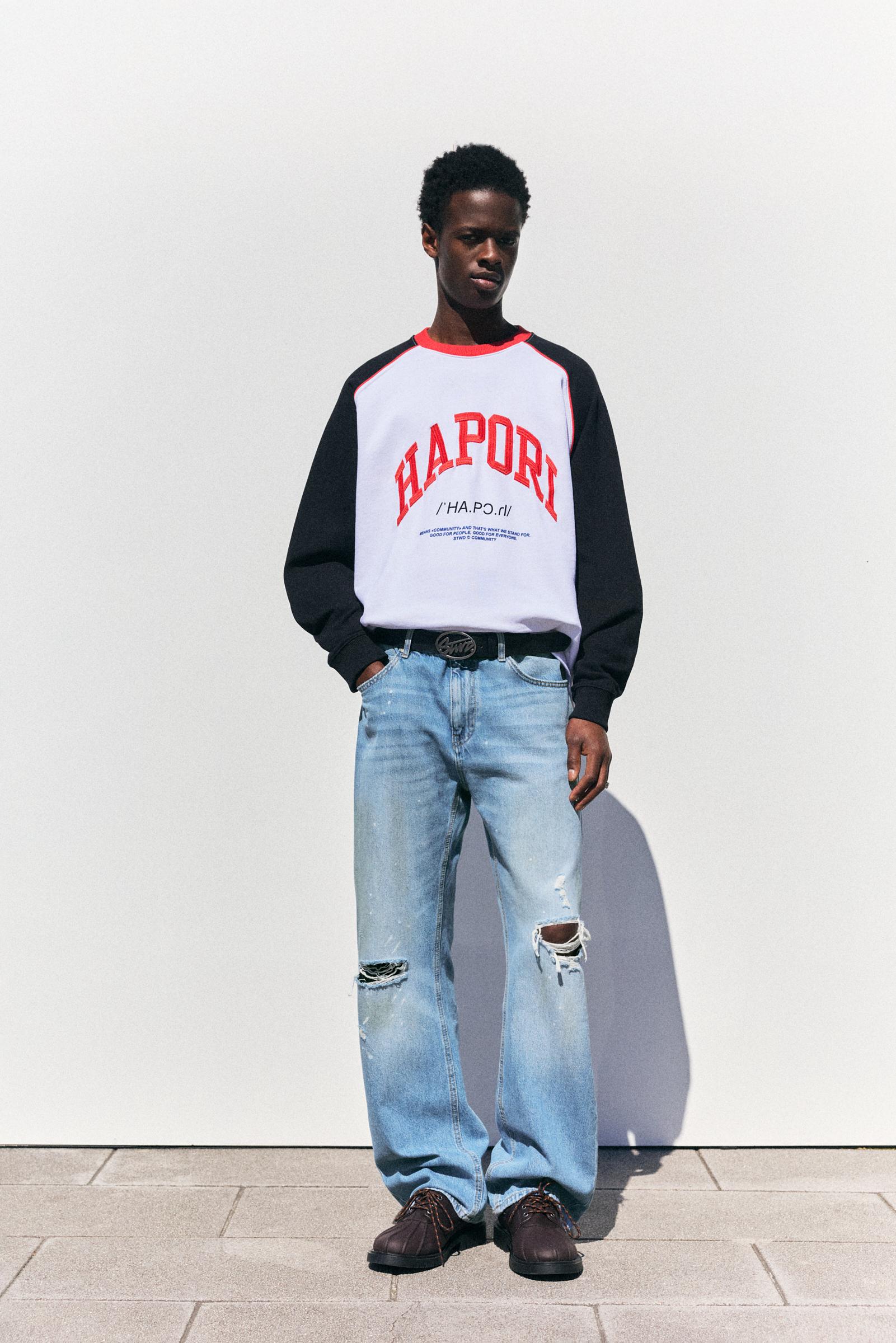 Ripped slim fit bootcut jeans — Pale indigo