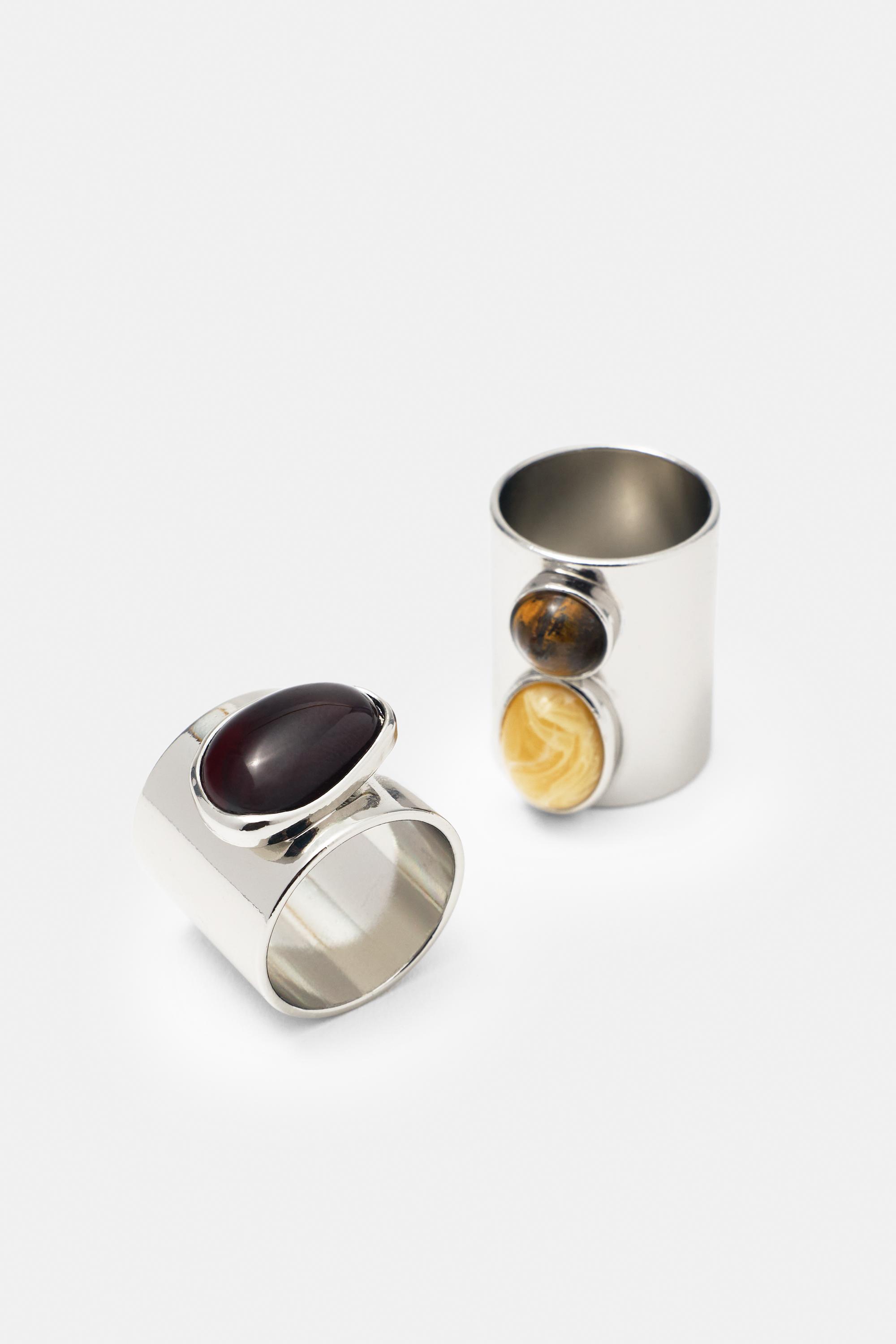 3’lü taşlı yüzük paketi - Görsel 4