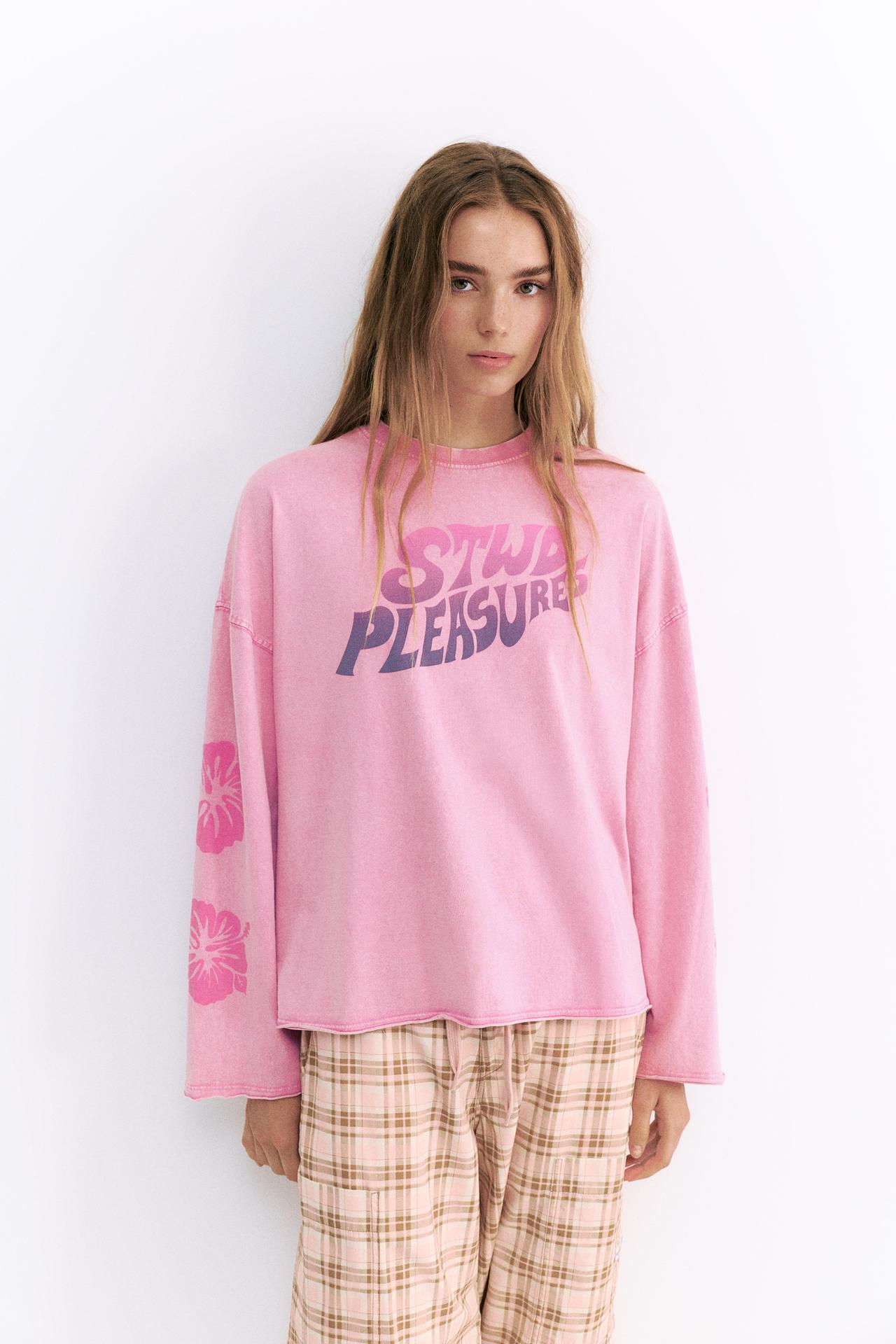 Pleasures x STWD long sleeve T-shirt — Pink