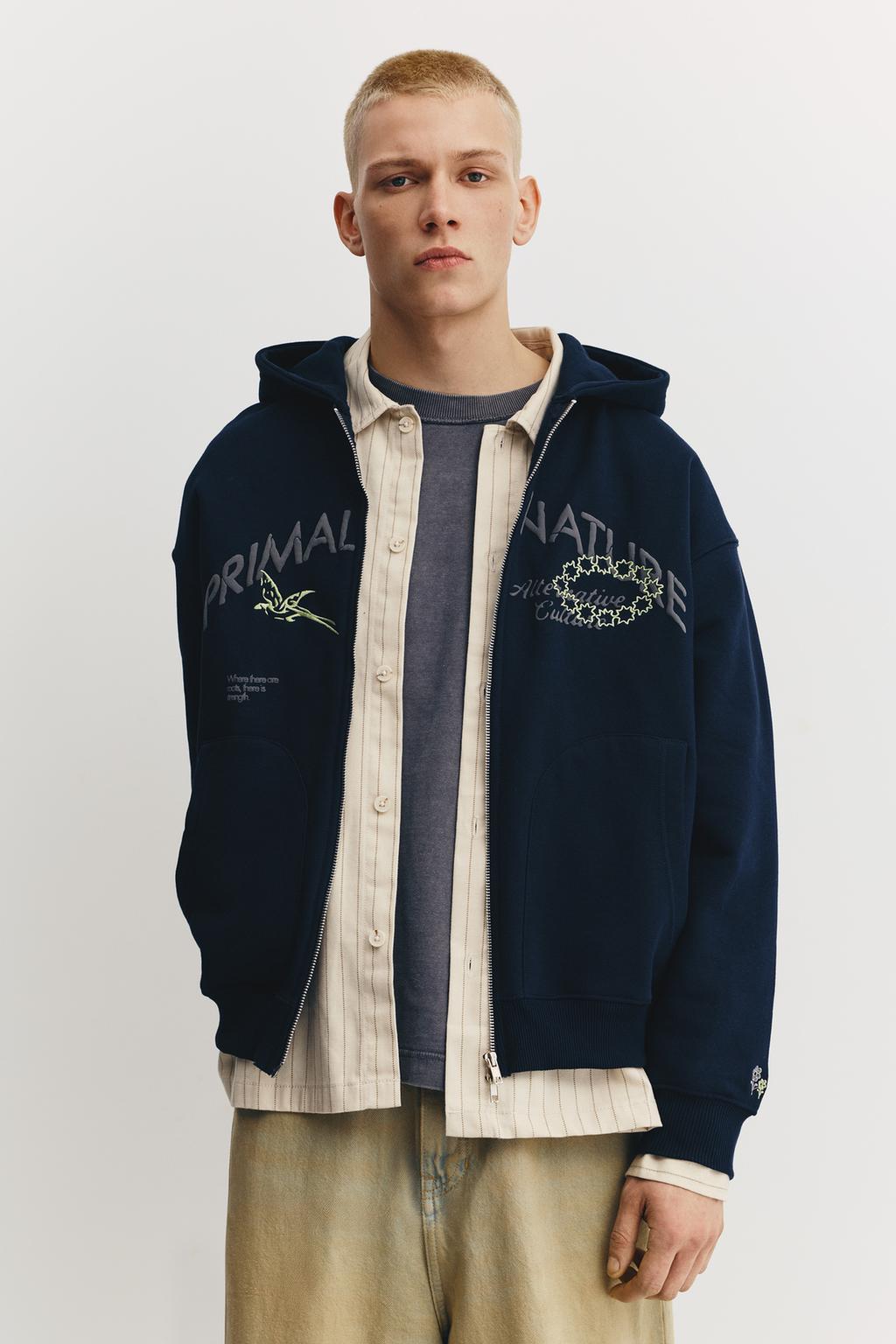 Sudadera Con Capucha BETTERCHIC Hombre - Forro Polar Cepillado Suave - Bolsillo Canguro Grande - Talla X-Large Azul