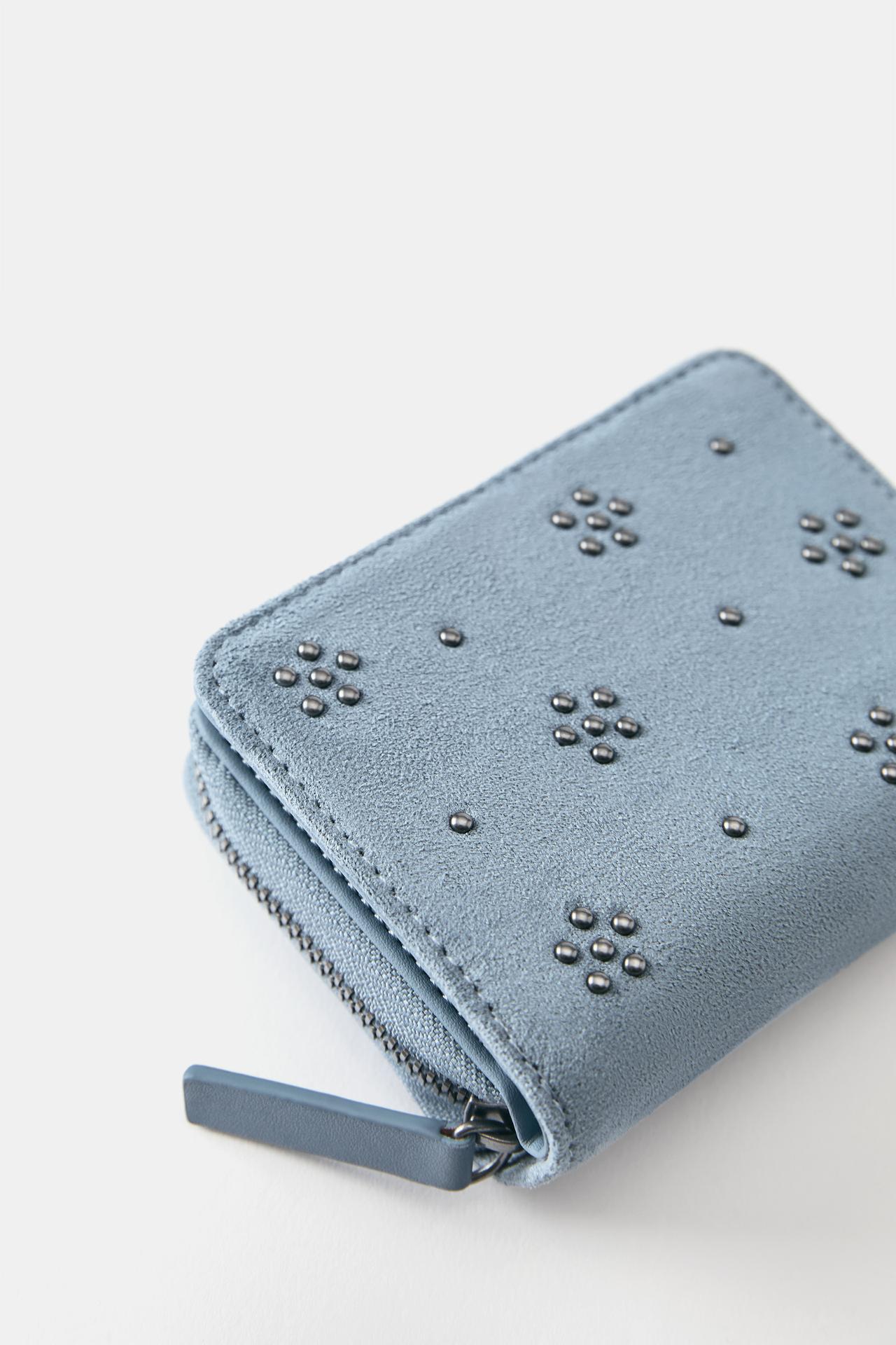 Studded wallet — Blue