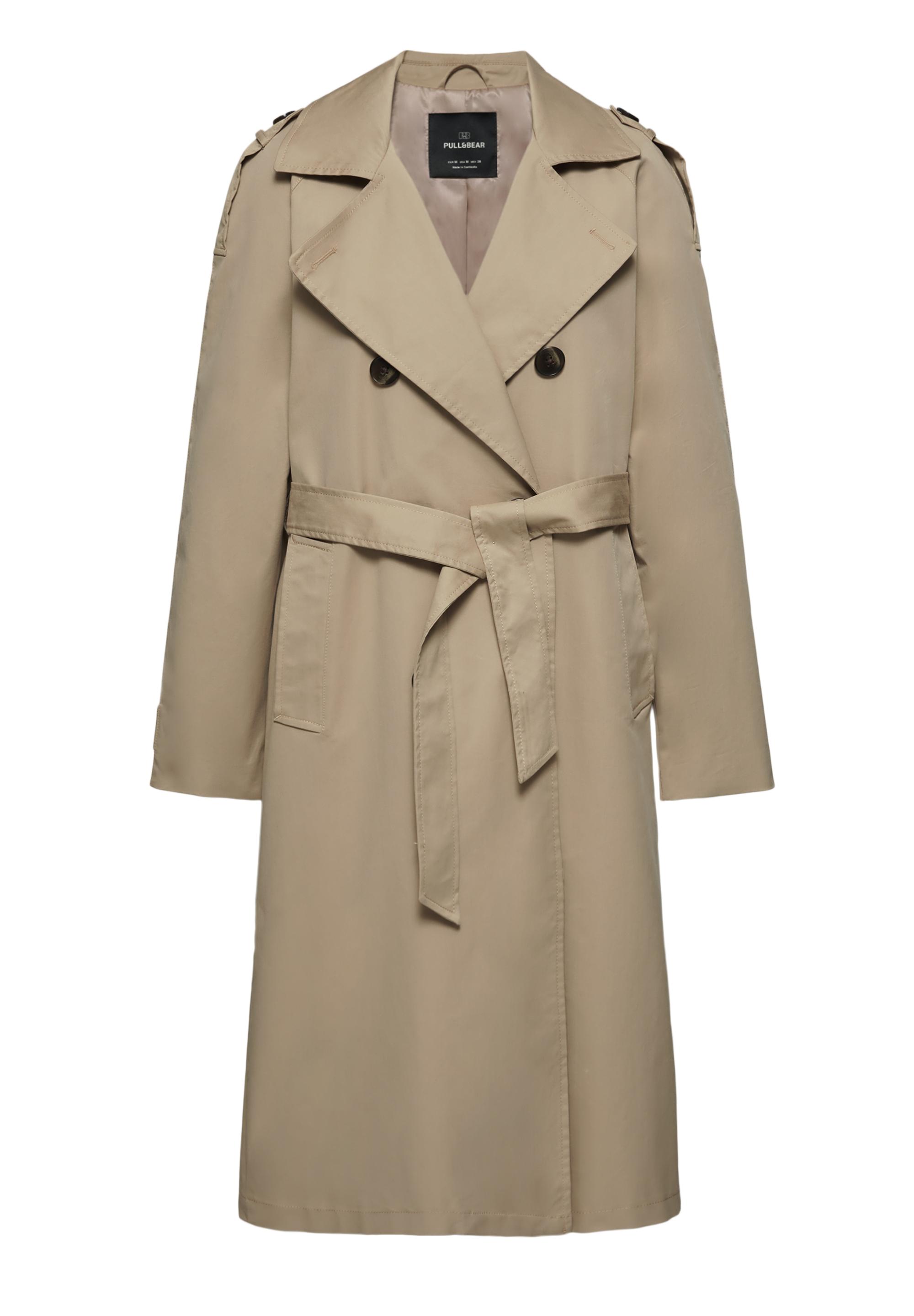 Kemerli uzun trençkot