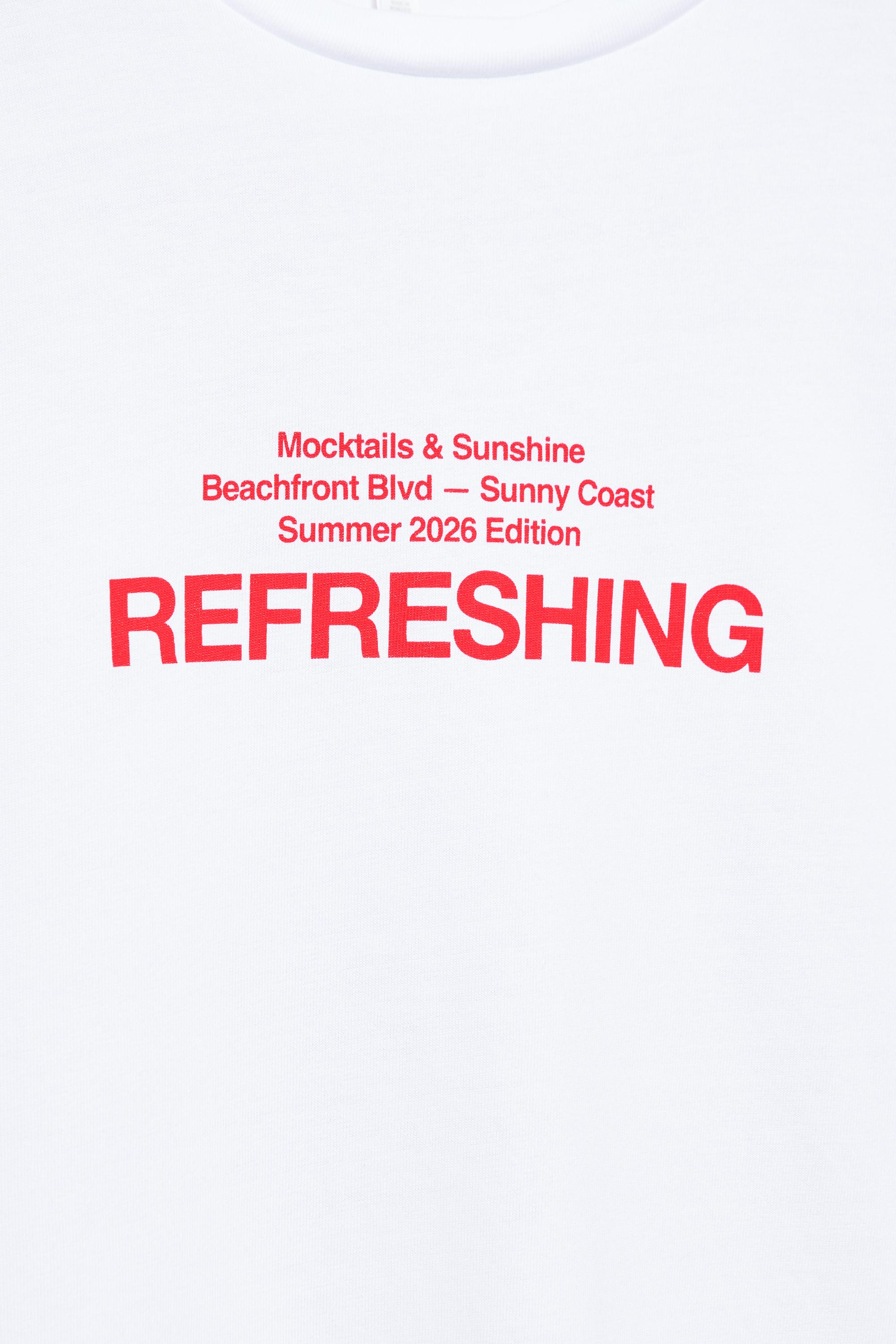 Beach bar graphic T-shirt — White