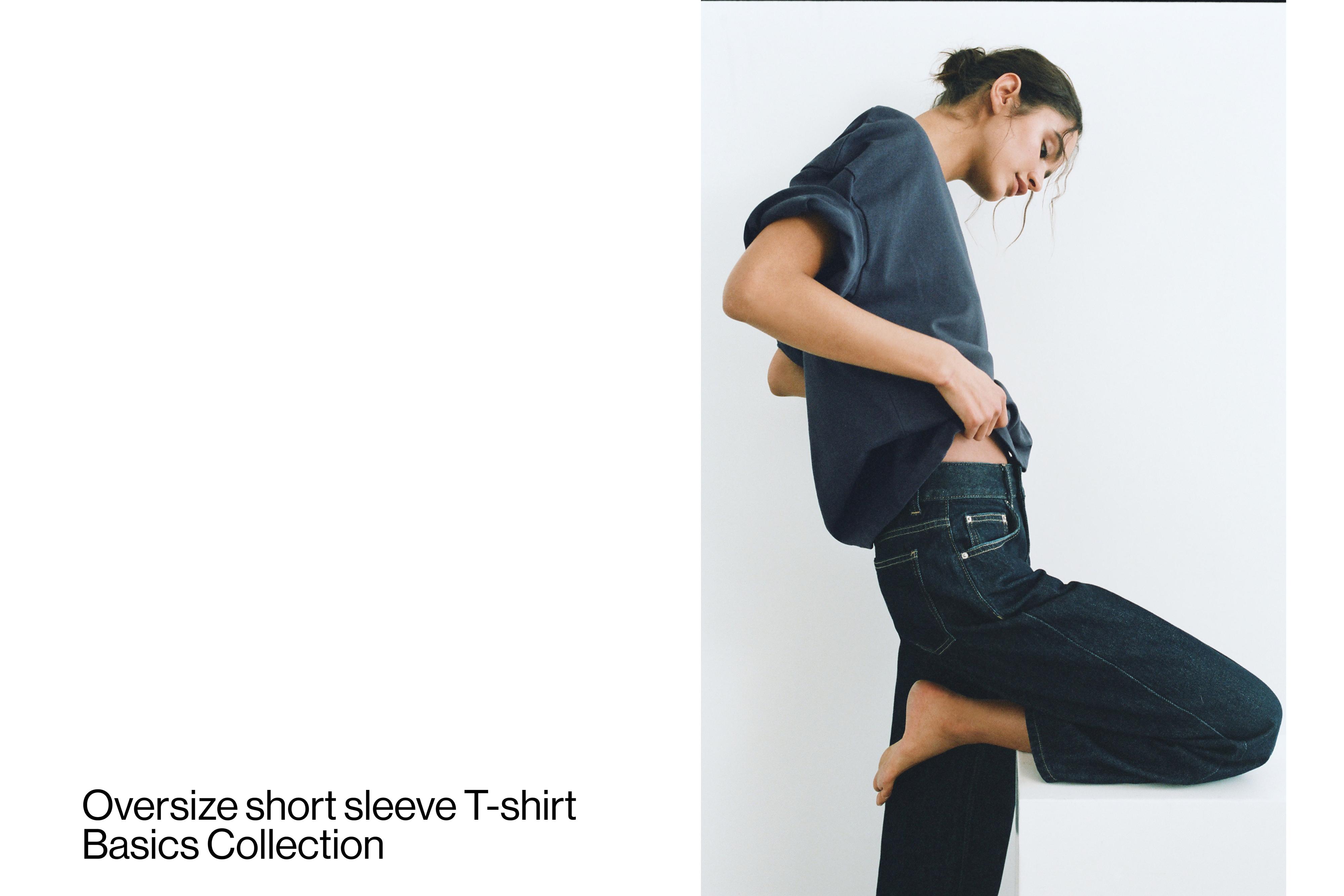 Oversize short sleeve T-shirt — Navy