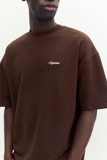 Embroidered short sleeve sweatshirt — Copper 3