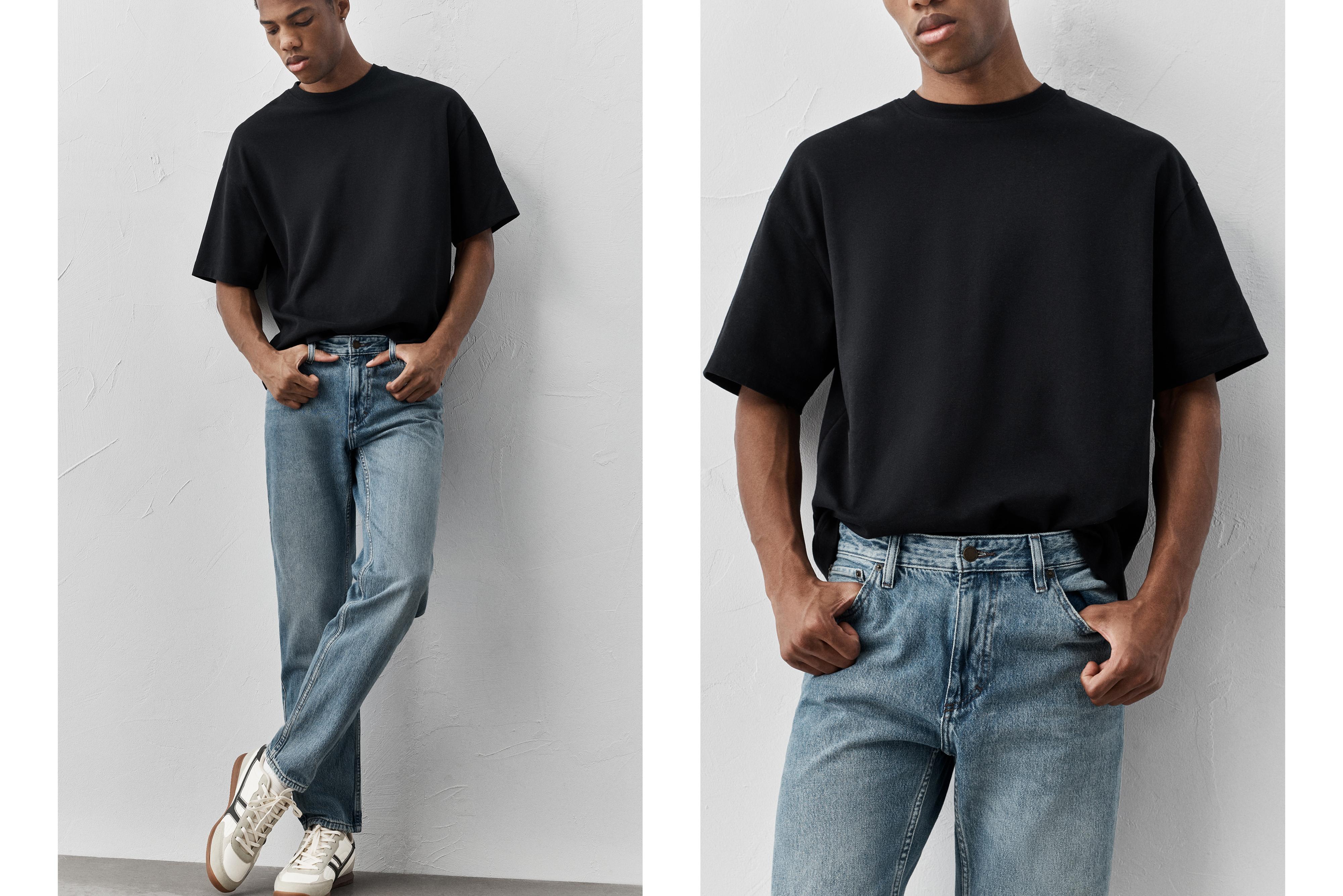 Straight-leg jeans — Medium blue