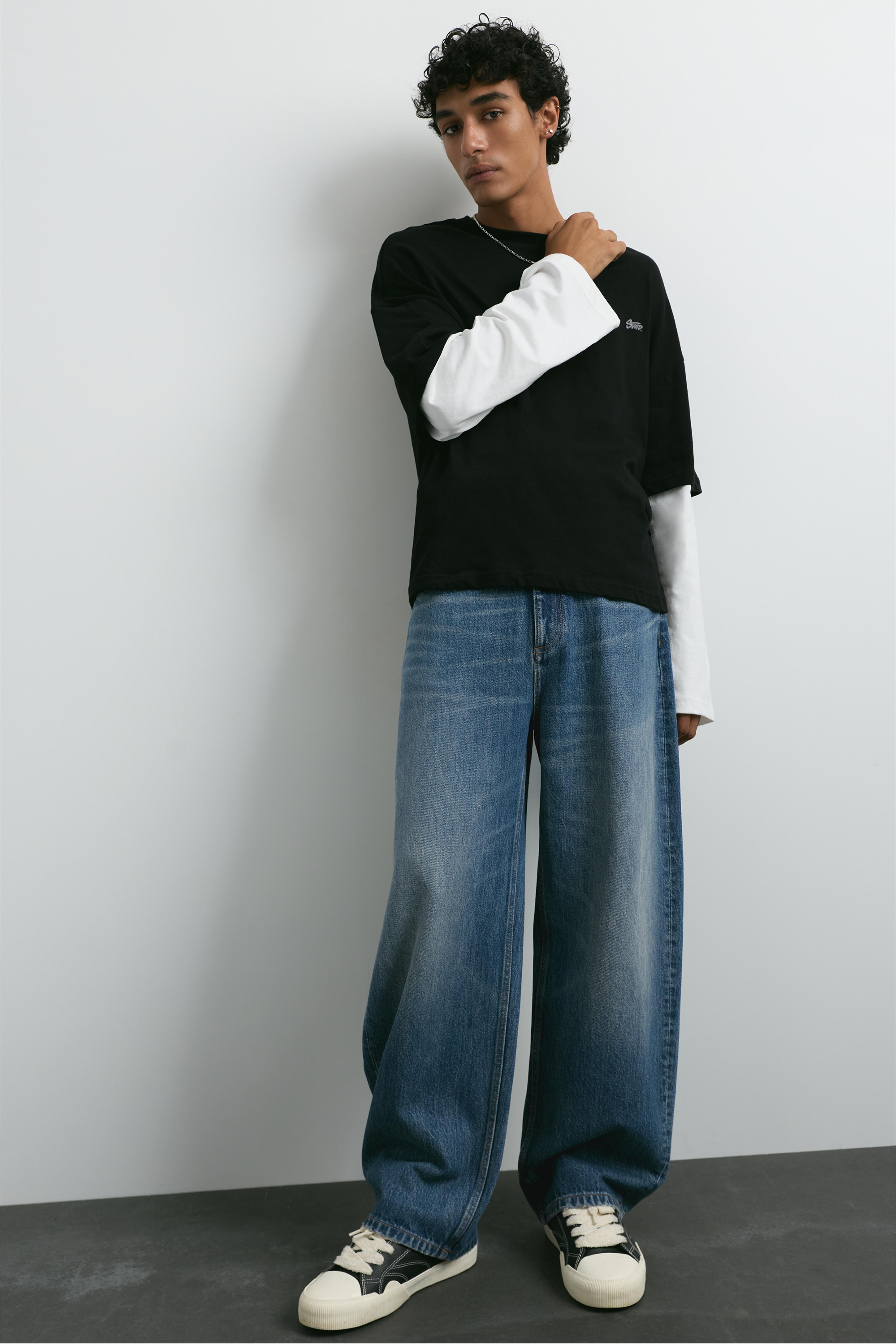 Balloon-fit baggy jeans — Medium blue