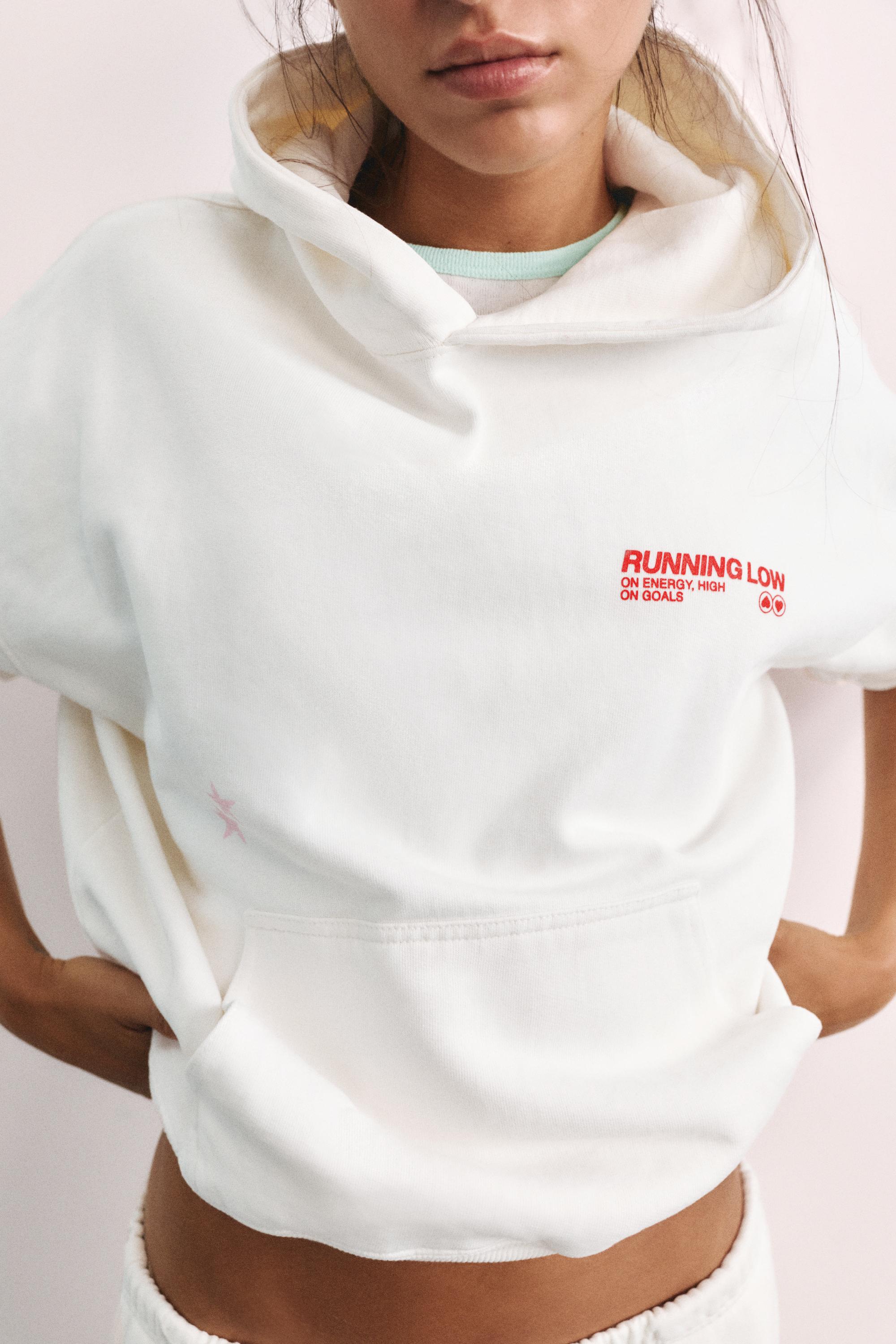 Running graphic hoodie — Ice