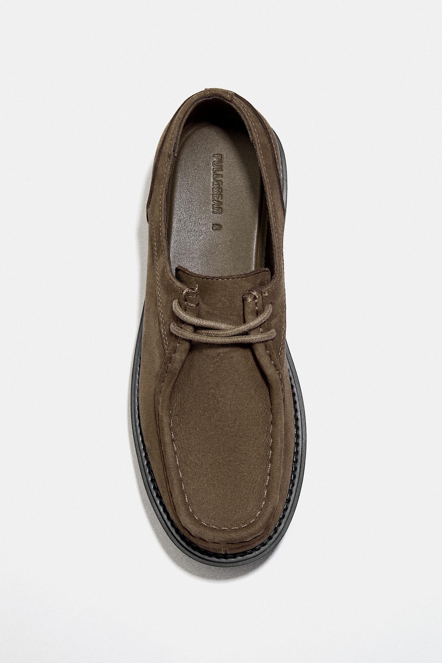 Bağcıklı düz deri ayakkabı - Görsel 17