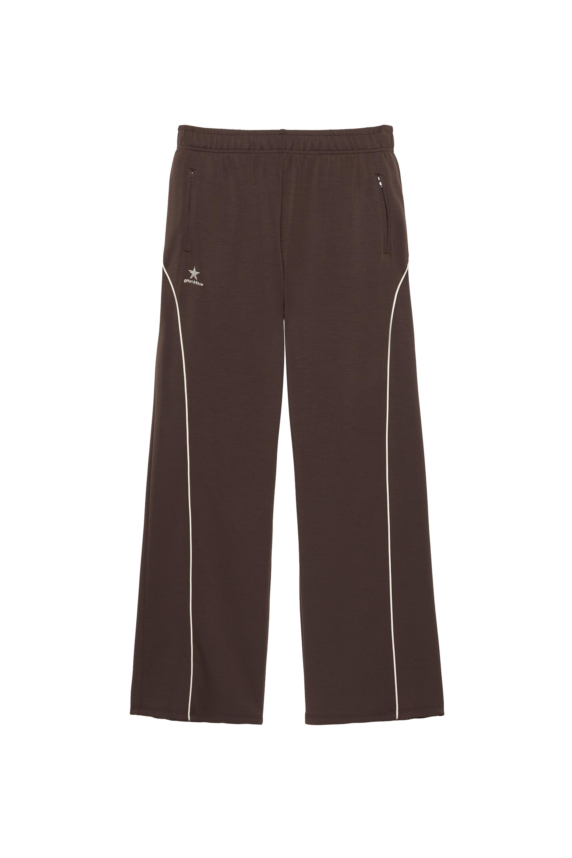 Pull&Bear Kontrast dikişli akışkan jogger pantolon görsel 4