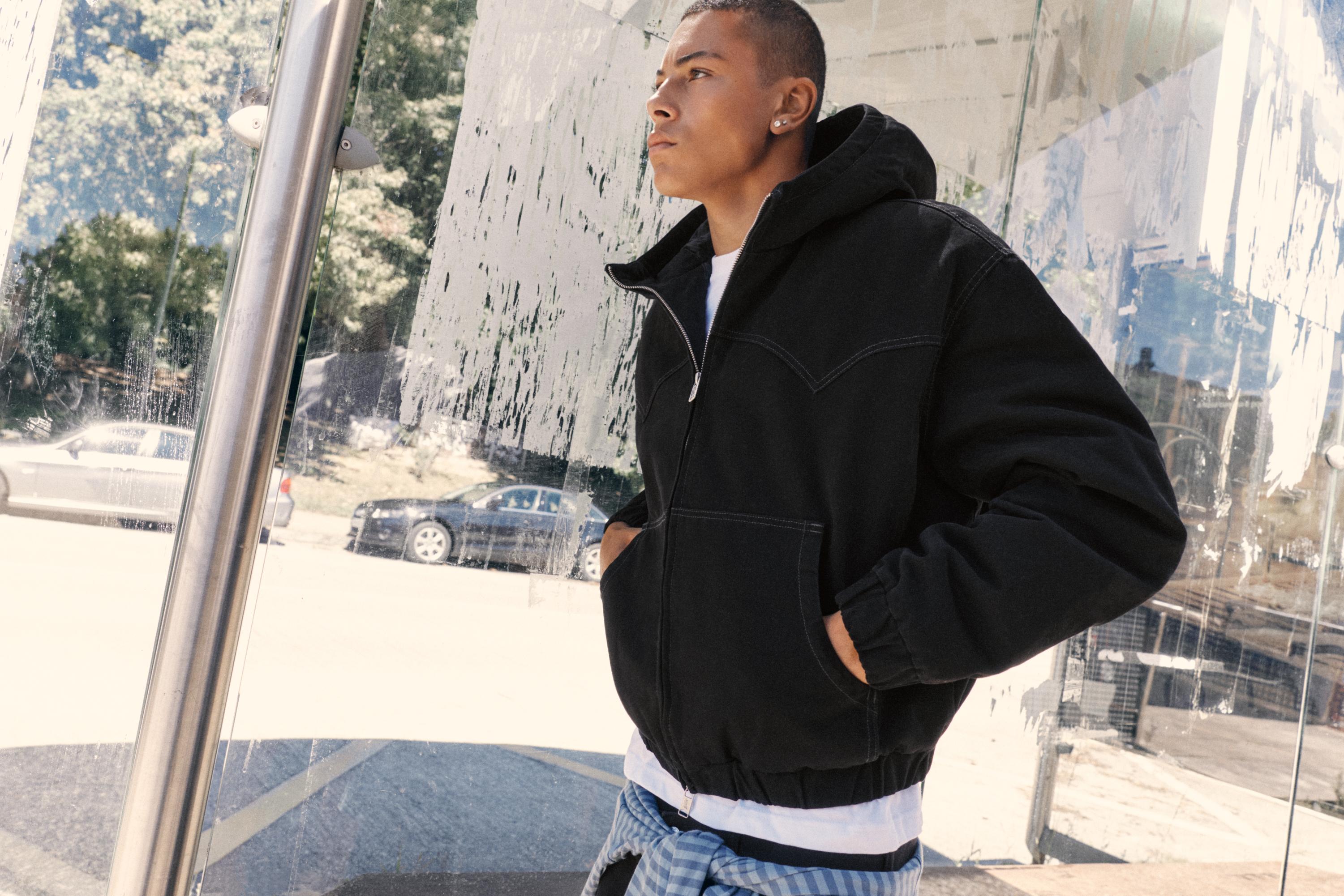 Pull&Bear Kapüşonlu bomber ceket görsel 6