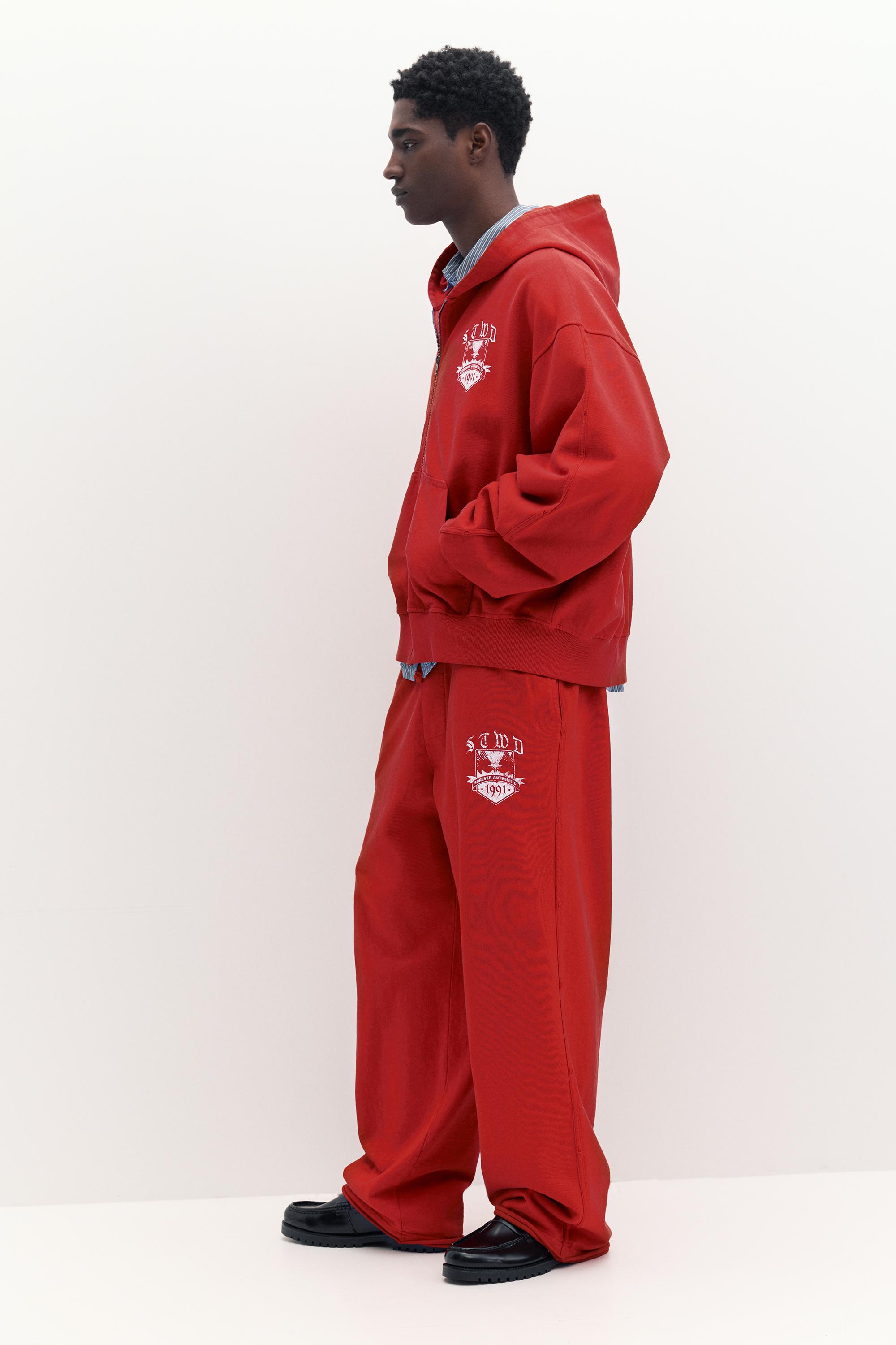 STWD varsity tracksuit trousers — Red