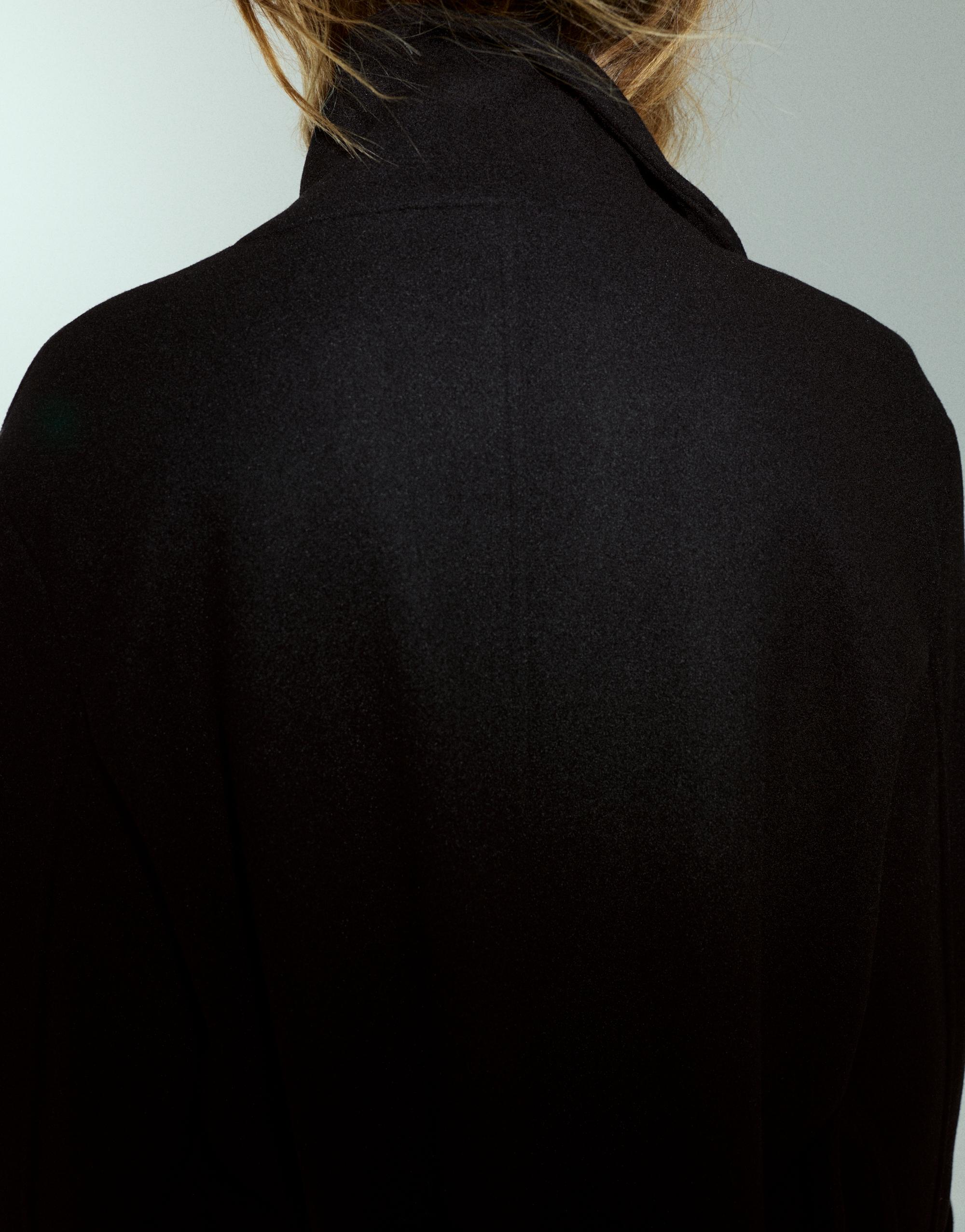 Long belted coat — Black
