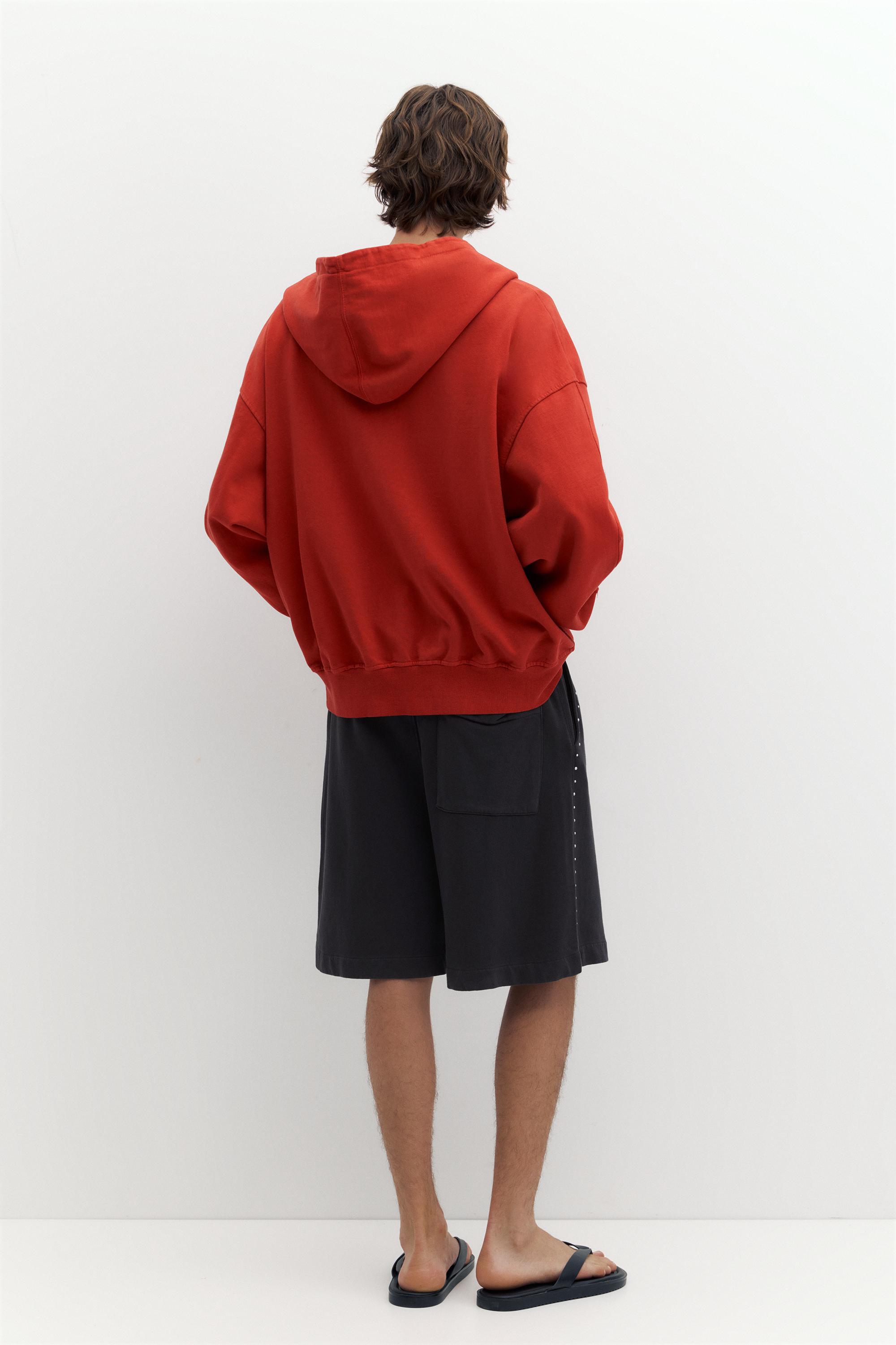 Studded jogging Bermuda shorts — Anthracite grey