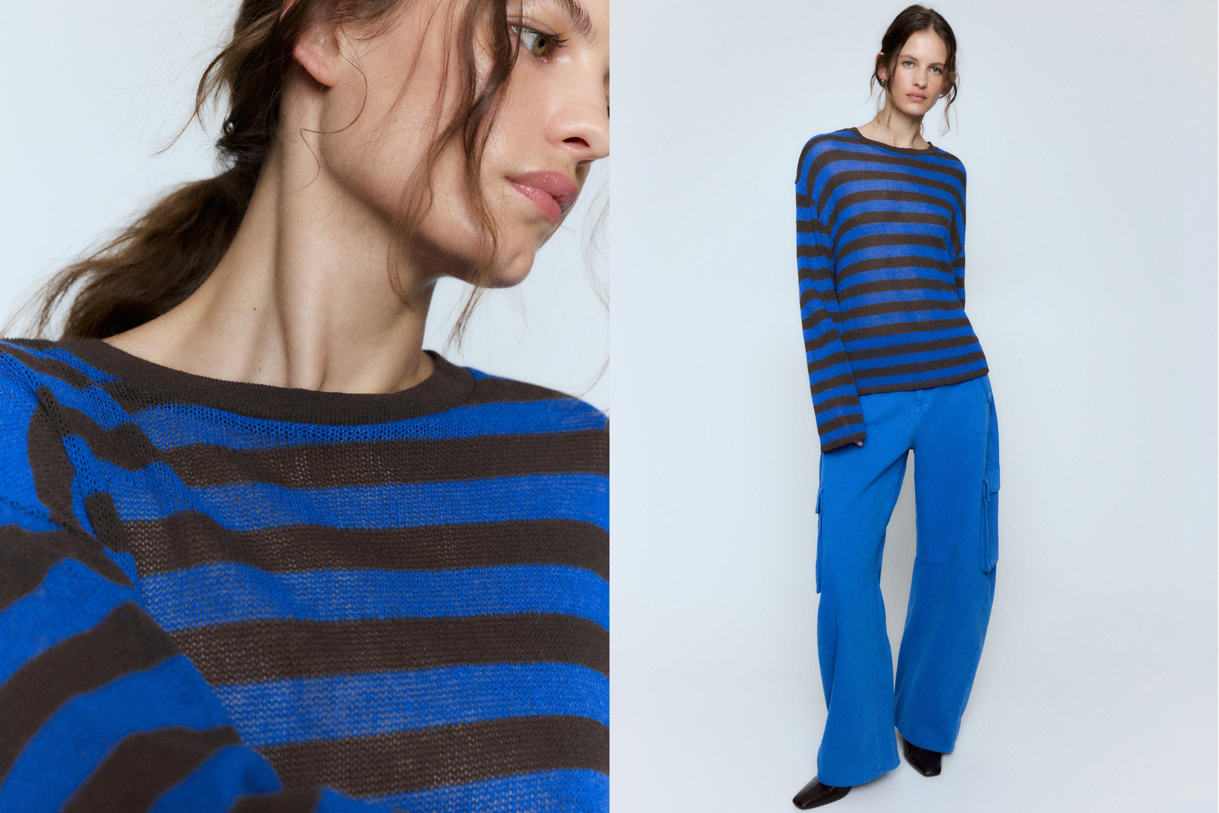 Striped knit T-shirt — Striped