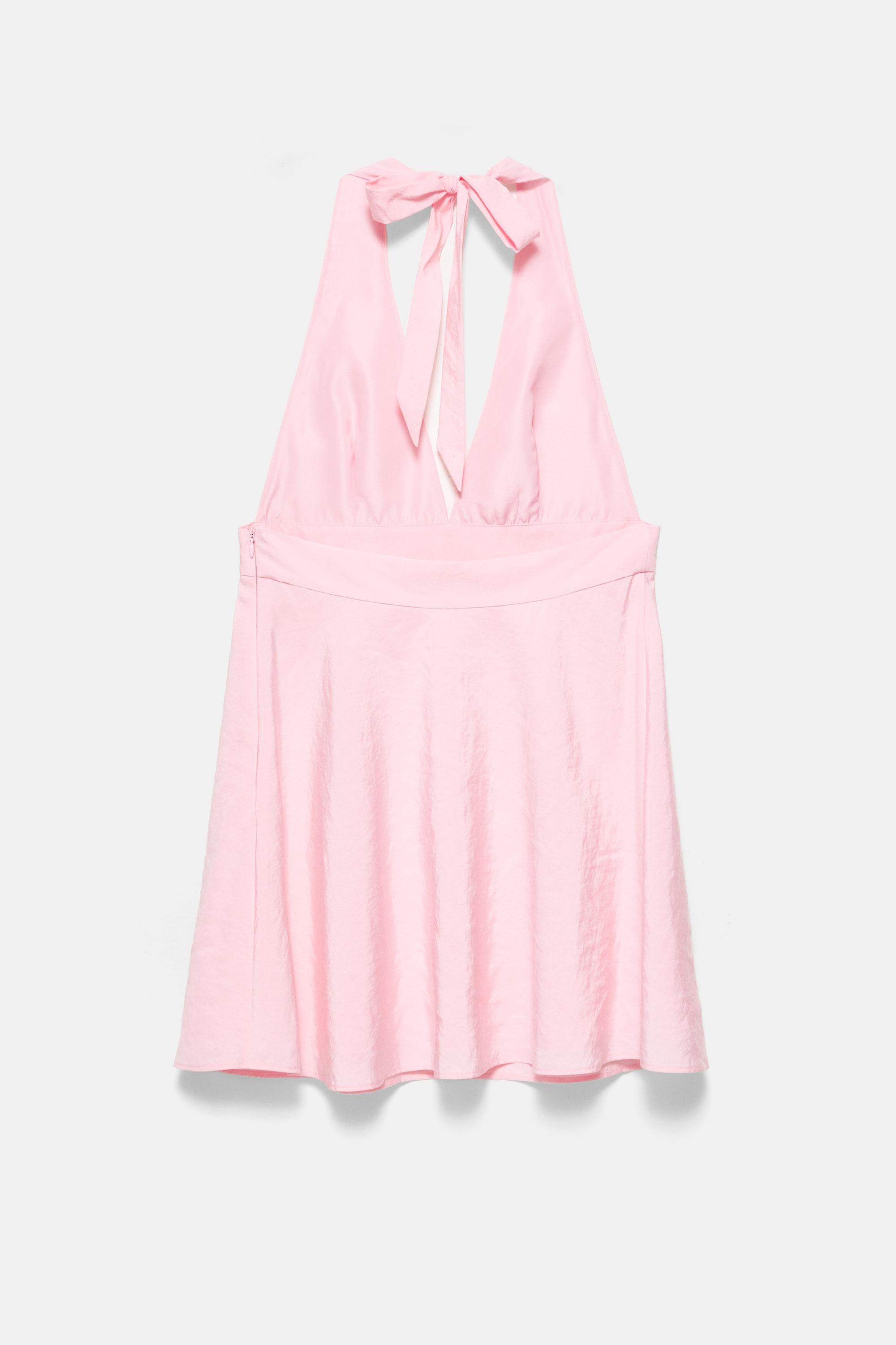 Short halter dress — Pink