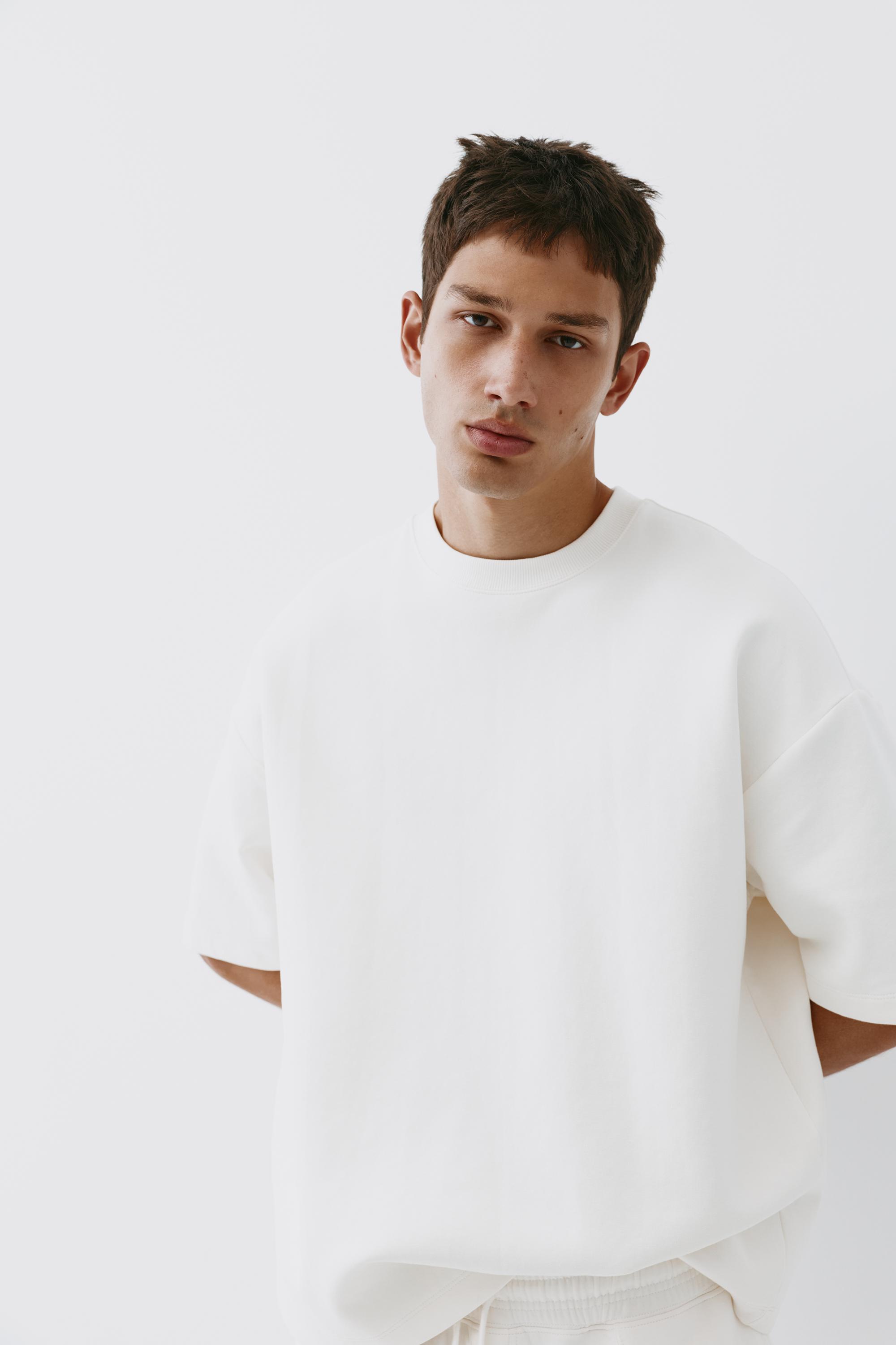 Interlock short sleeve sweatshirt — Off white