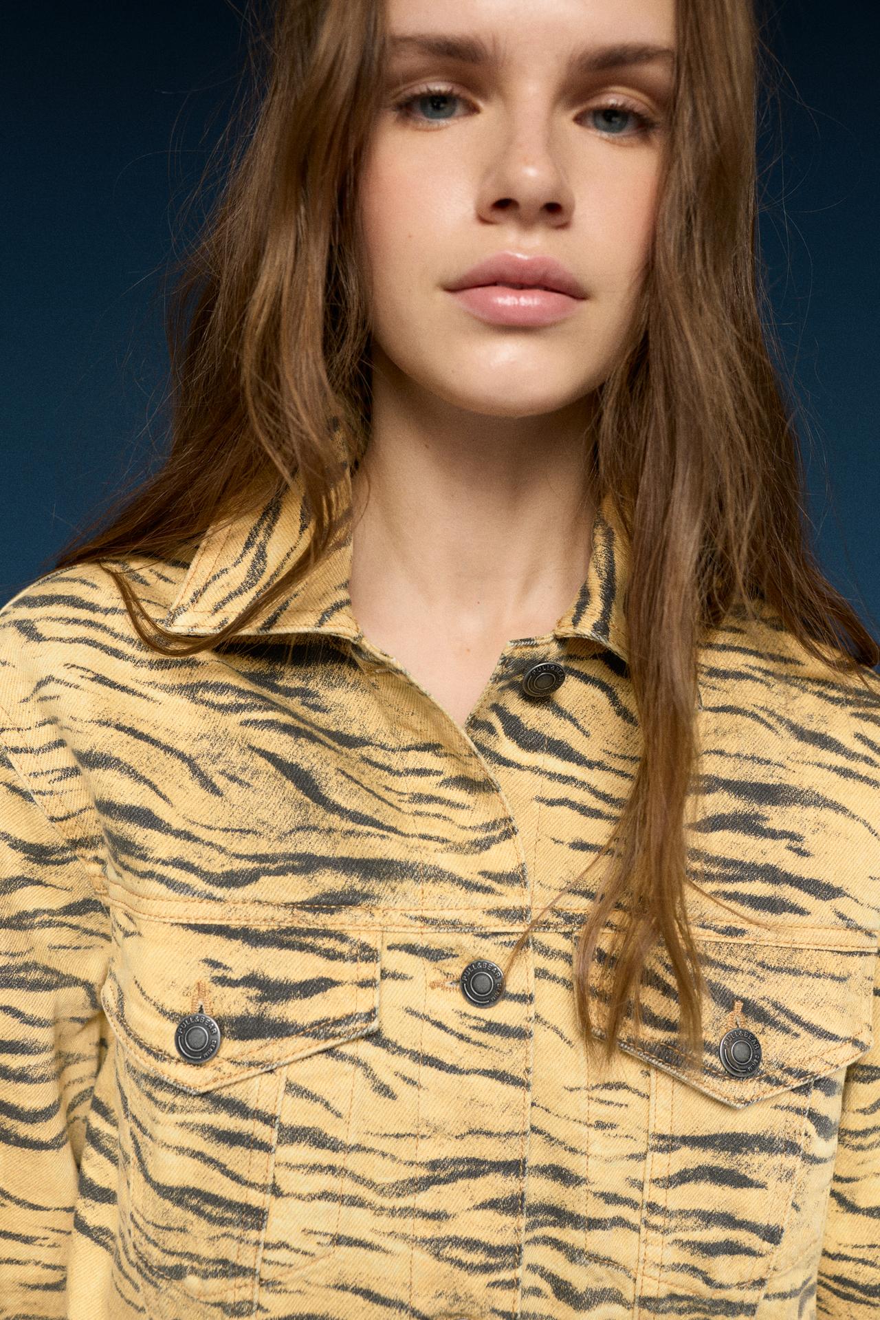Animal print jacket — Orange