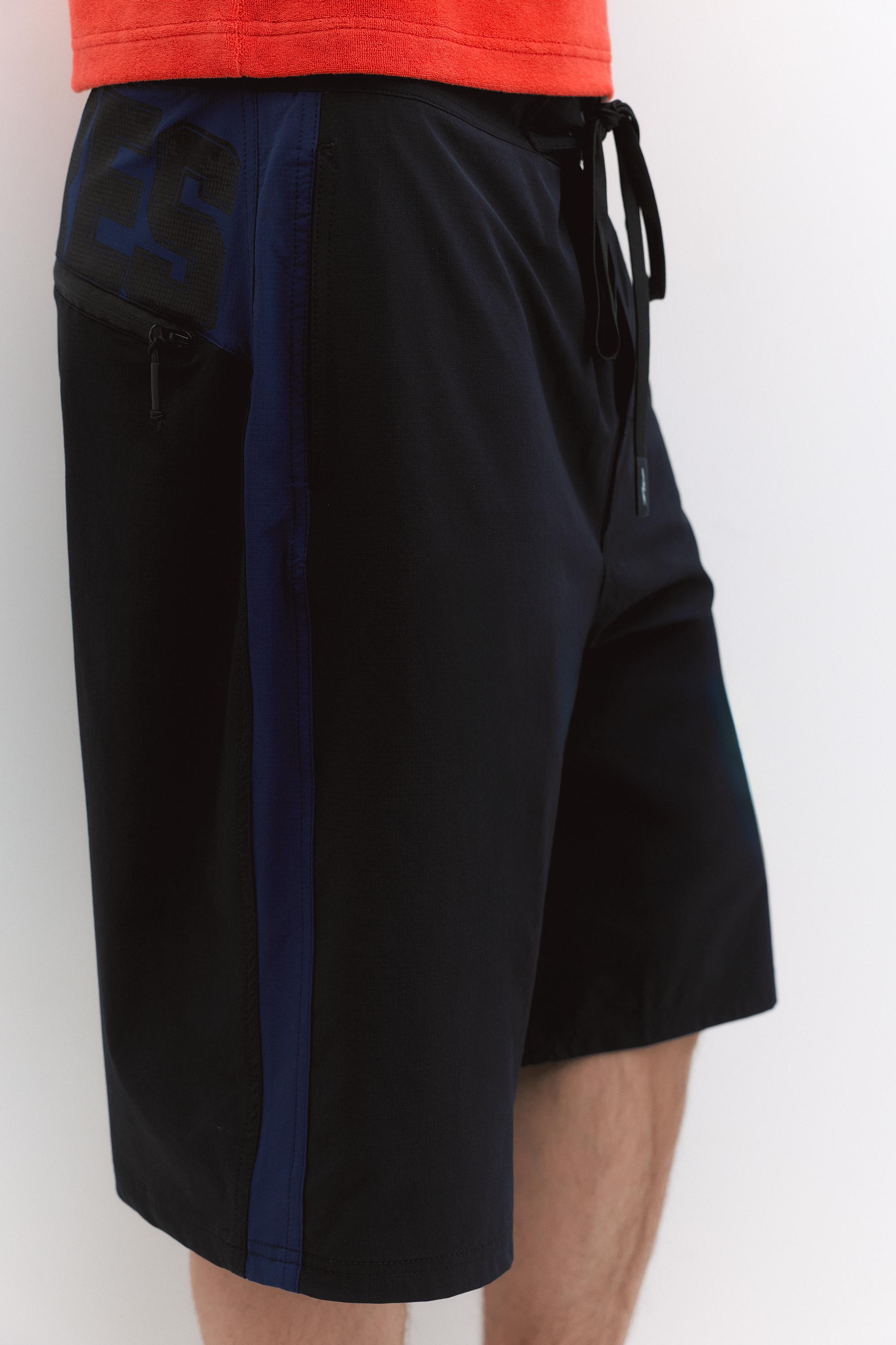 Pleasures x STWD swim shorts — Black