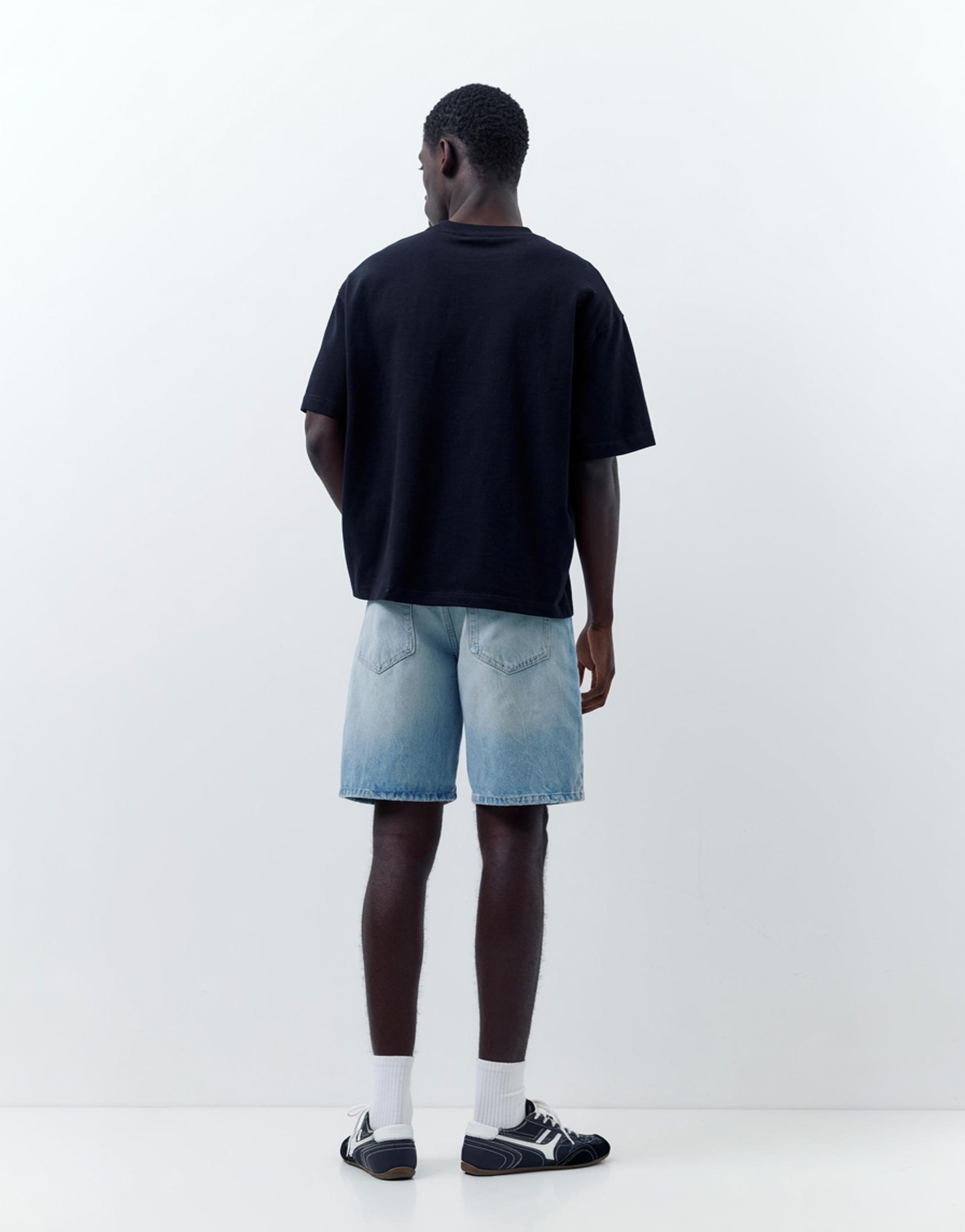 Standard denim Bermuda shorts — Pale indigo