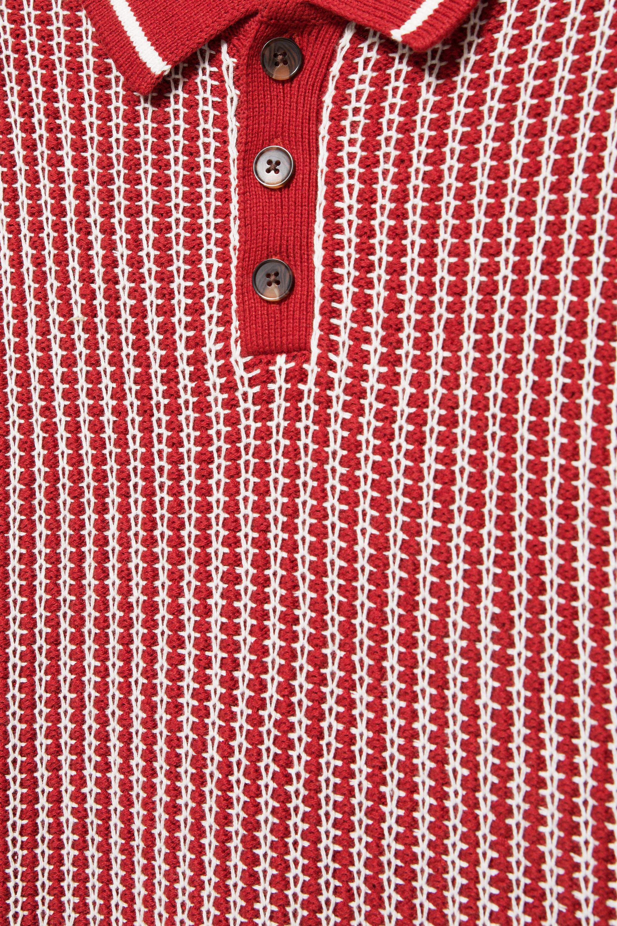 Camarón de la Isla knit polo shirt — Dark pink