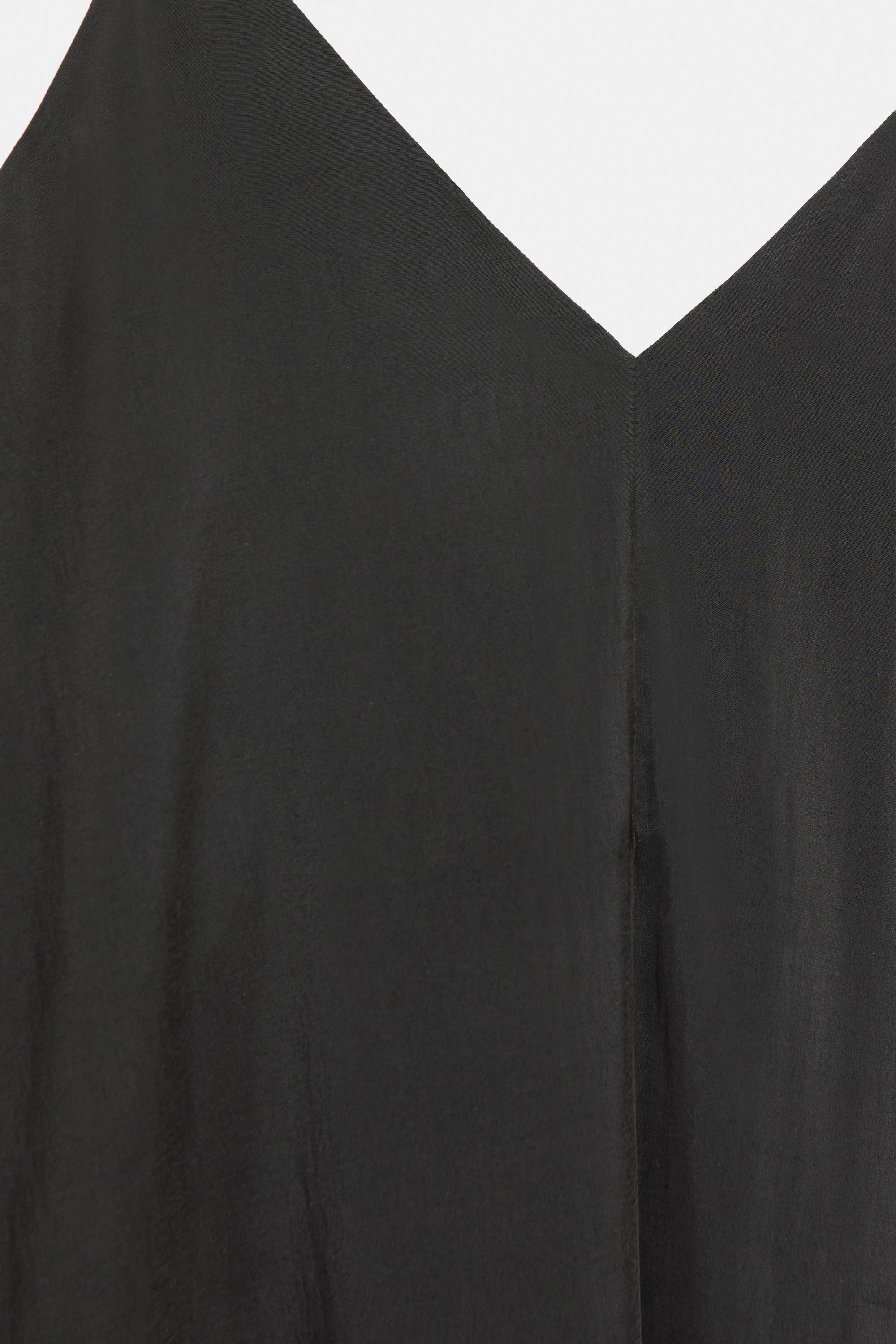 Strappy flowing modal midi dress — Anthracite grey