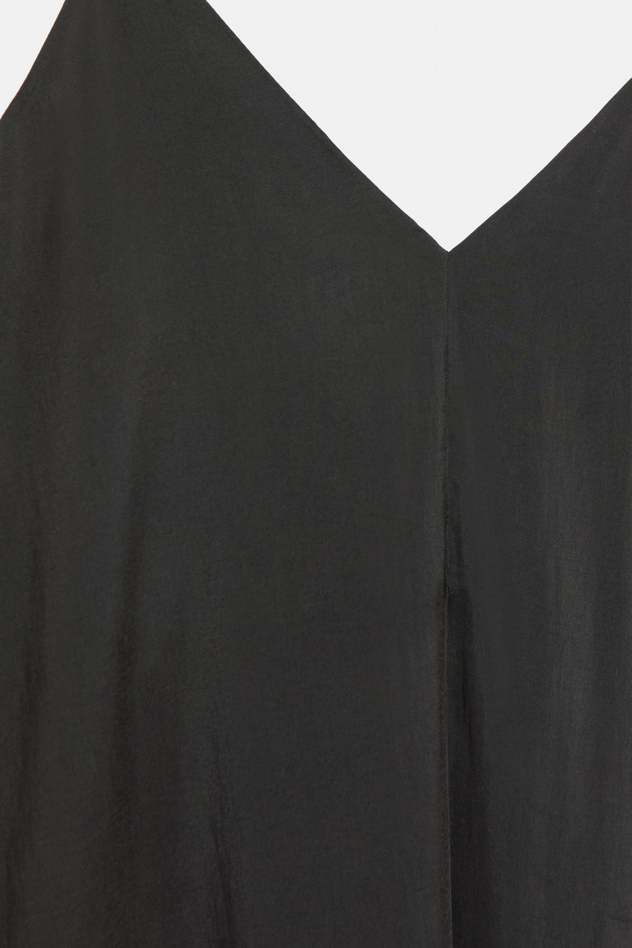 Strappy flowing modal midi dress — Anthracite grey