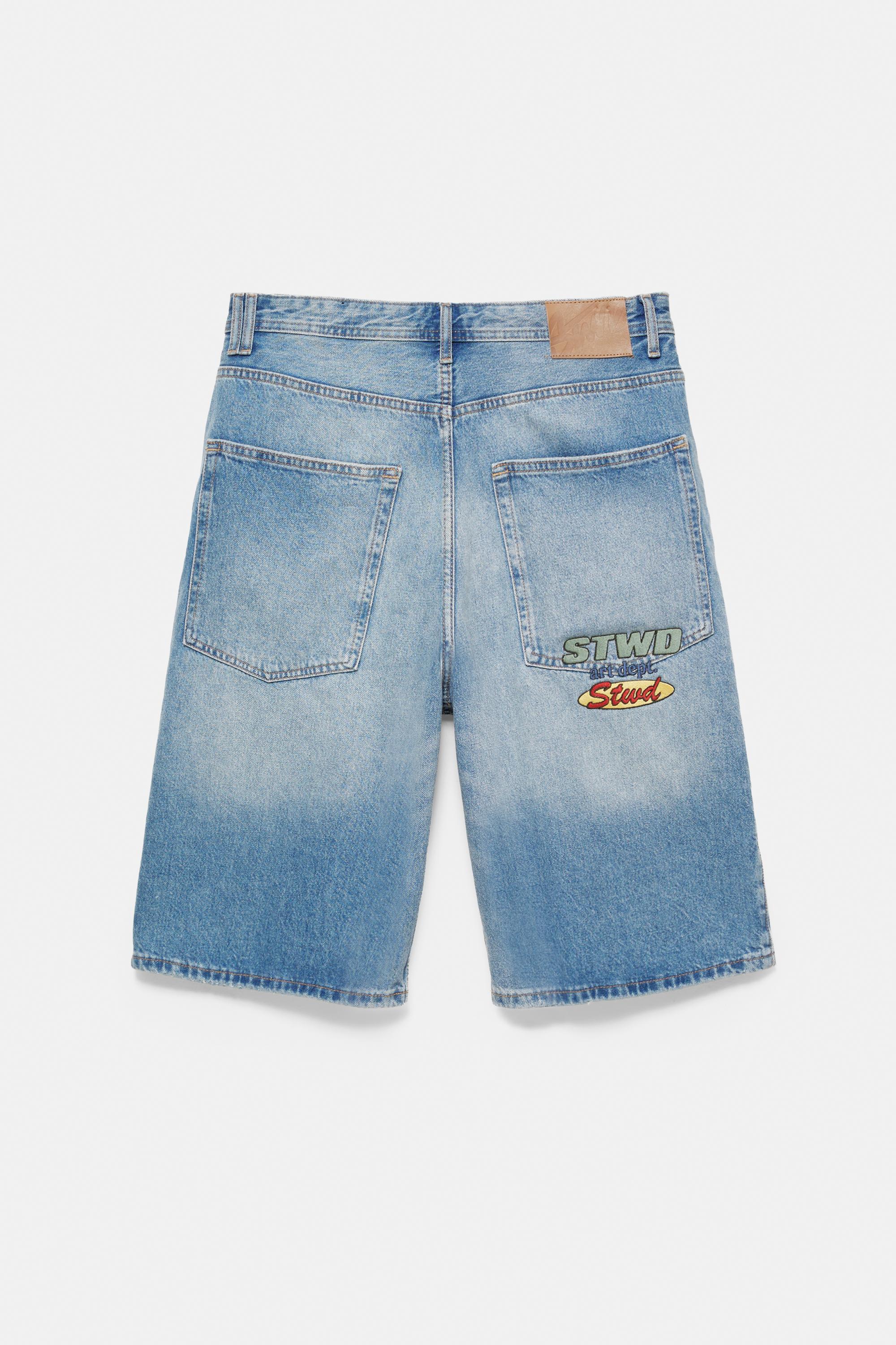 Skater denim Bermuda shorts — Medium blue