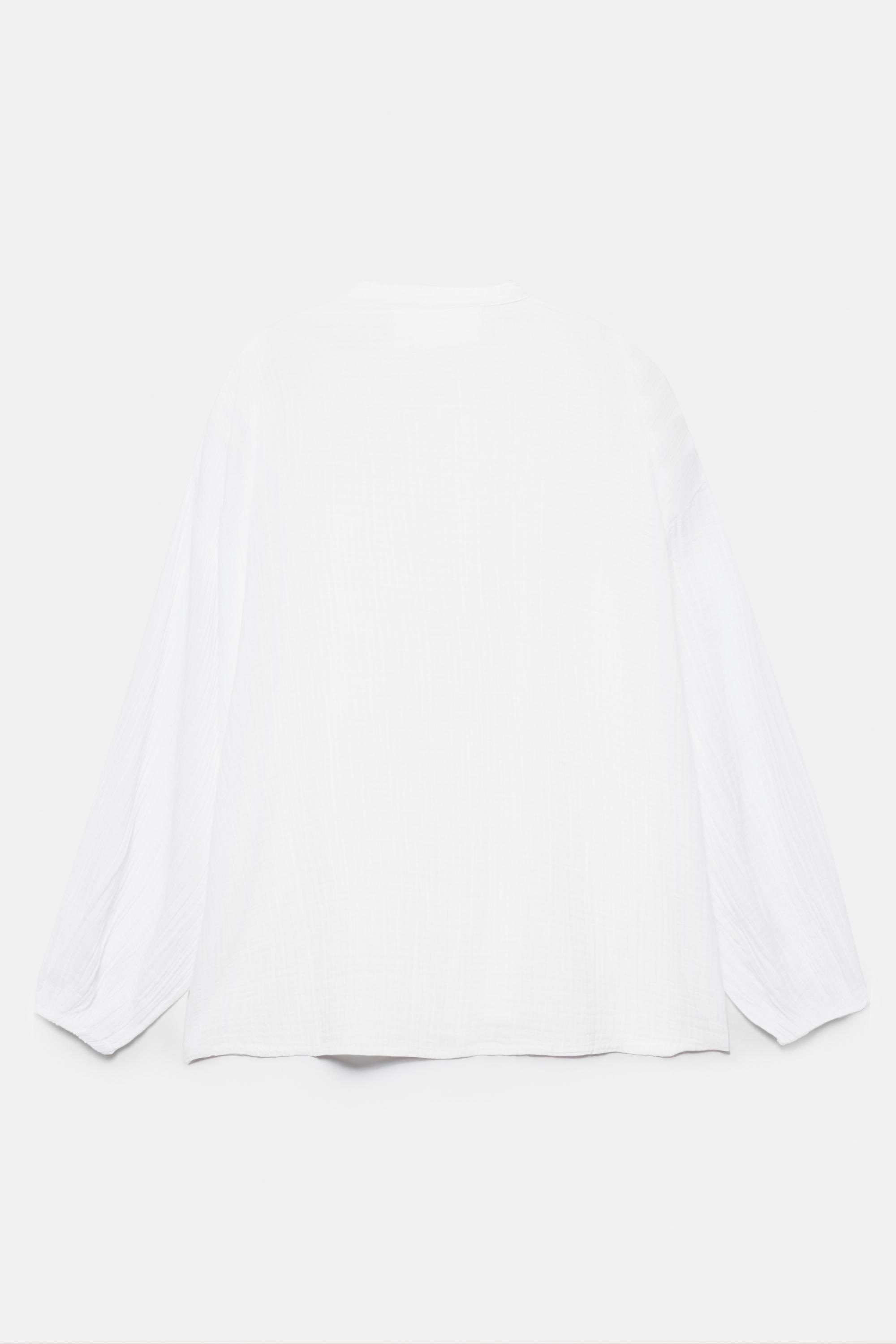 Hakim yaka Şile bezi gömlek - Görsel 2