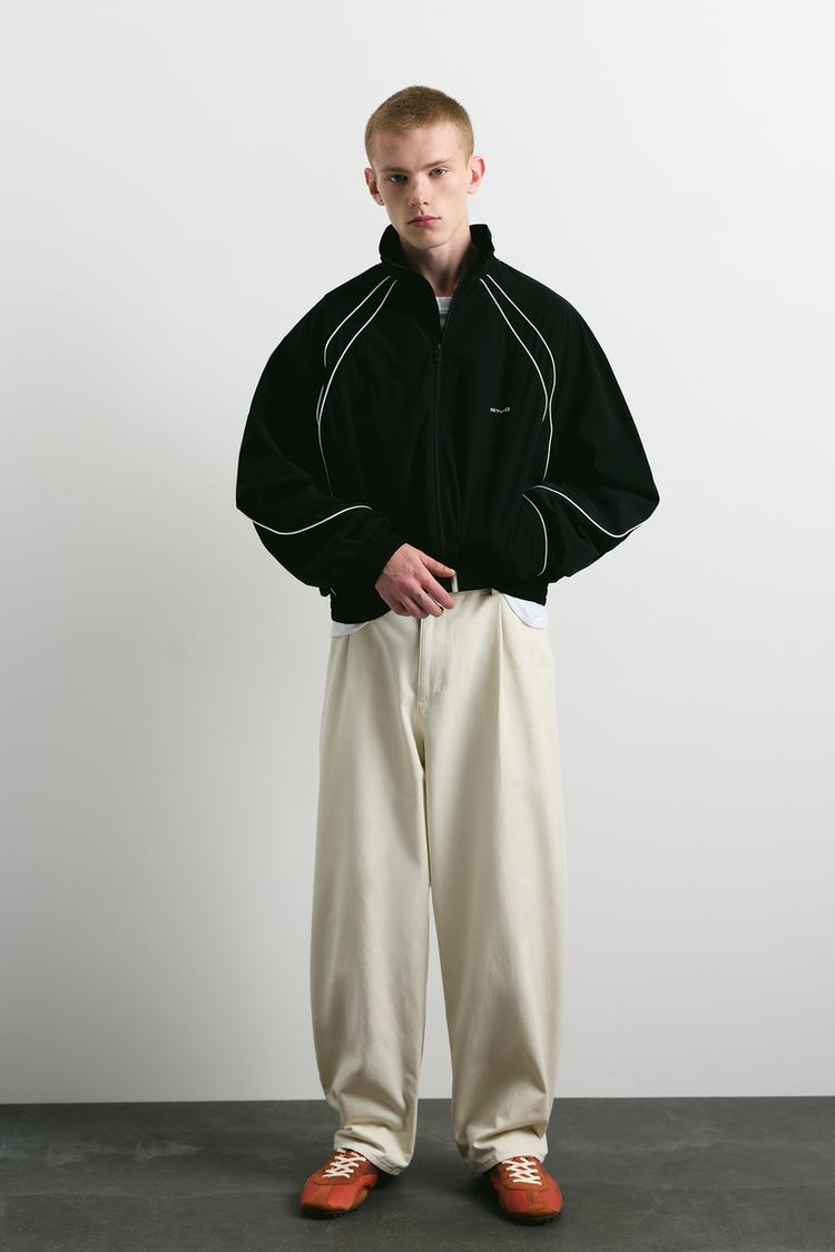 Baggy darted chinos — Off white