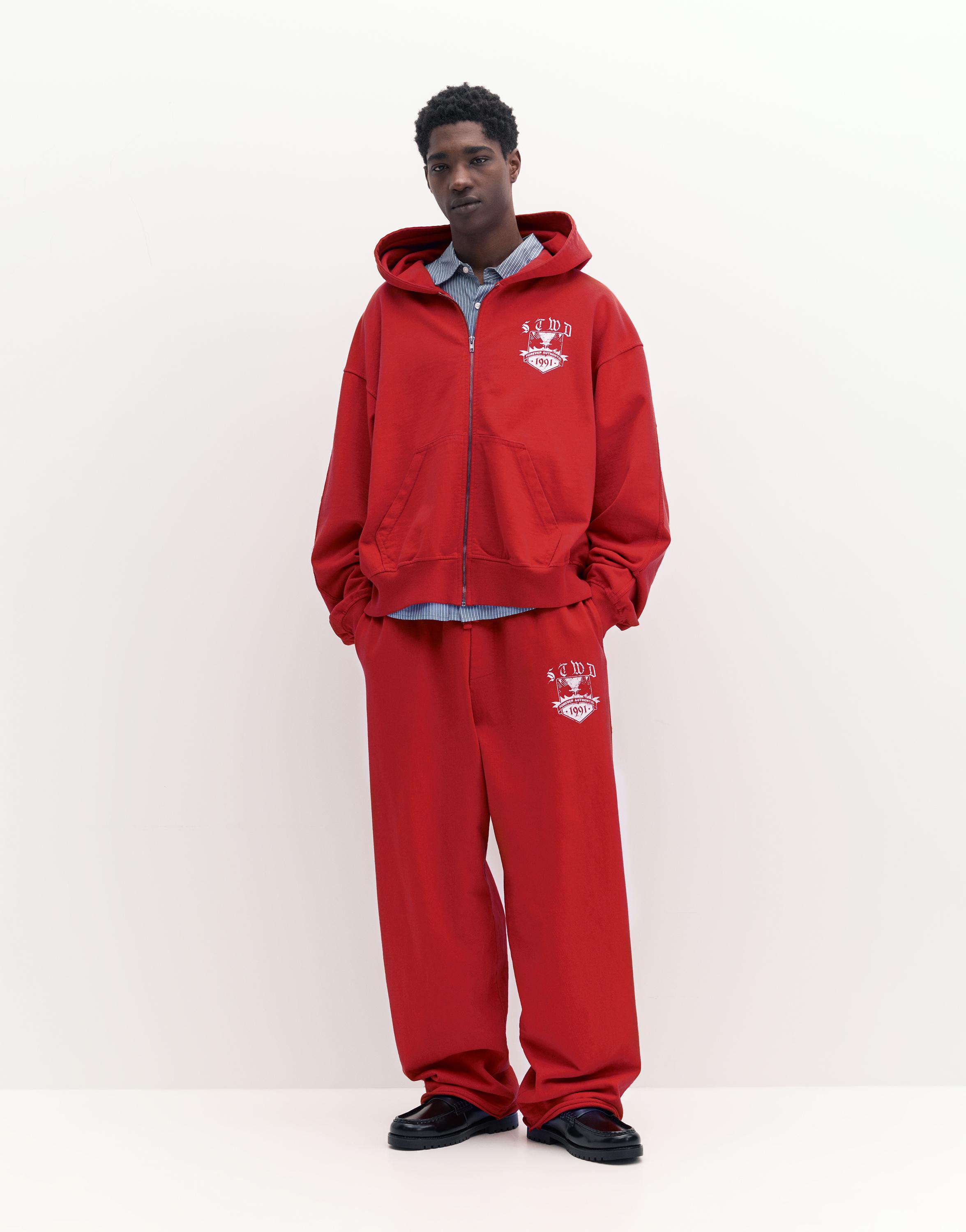 STWD varsity tracksuit trousers — Red