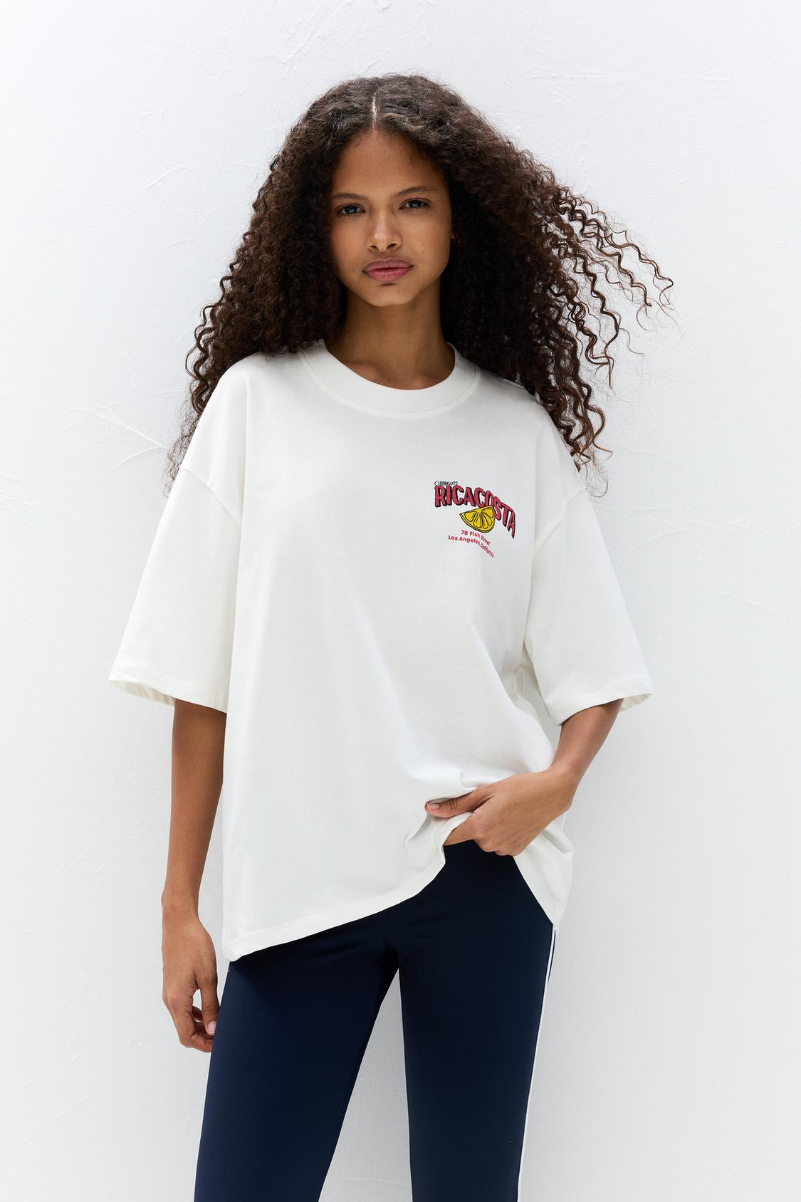 Camiseta Mujer Camiseta Oversize Pull And Bear Oversize Camisetas