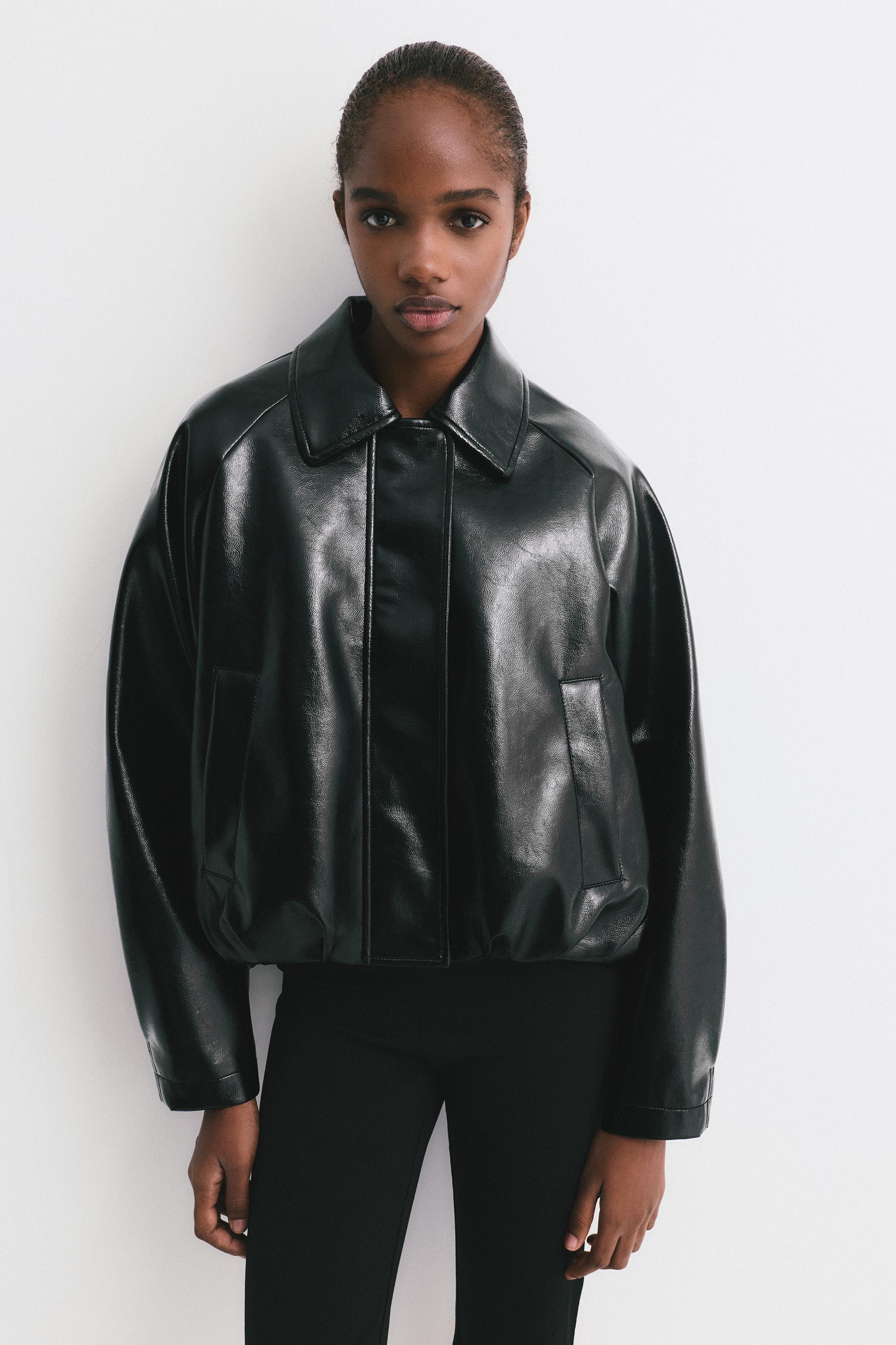 Bomberjacke In Vinyloptik