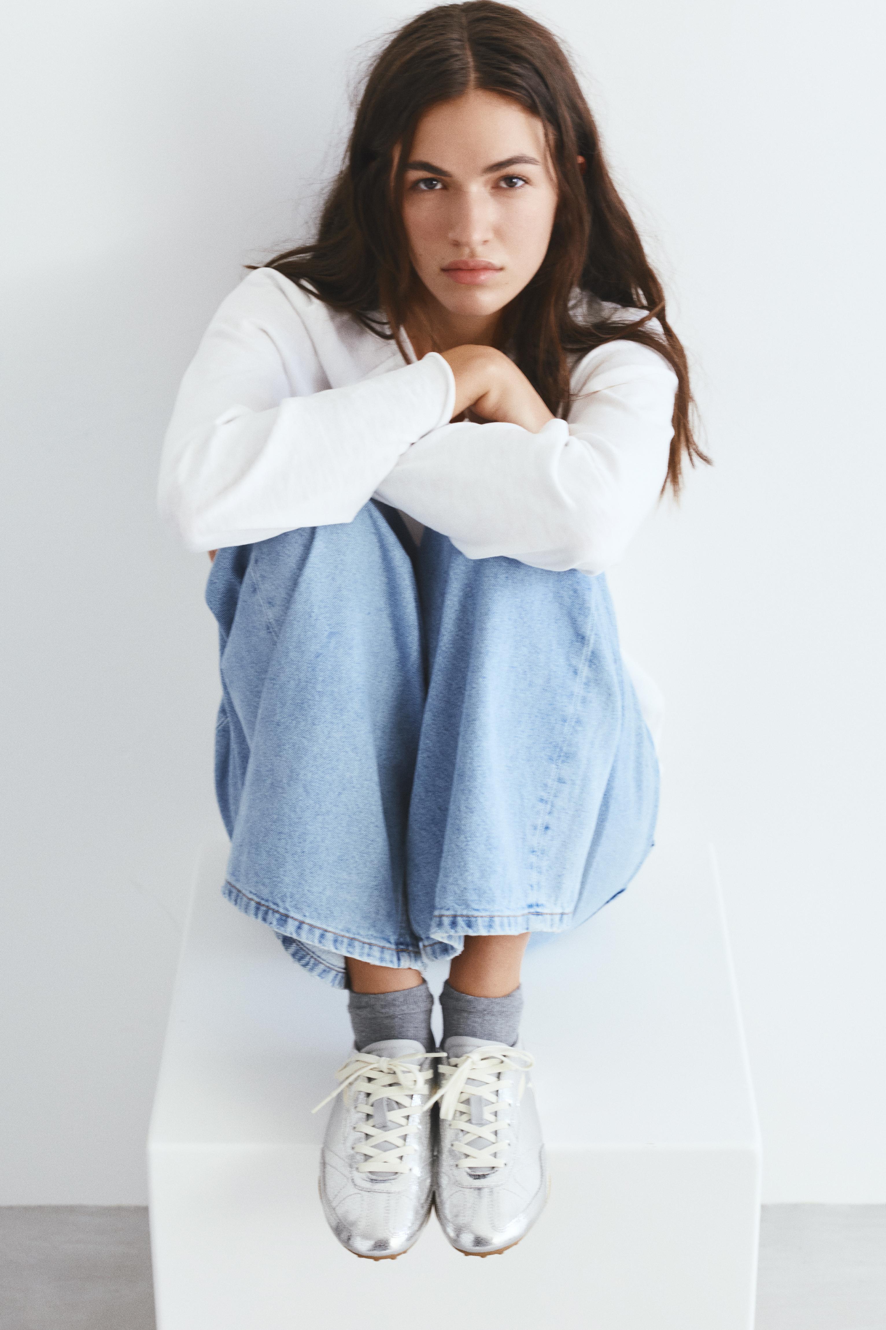 Metallic retro trainers — Silver