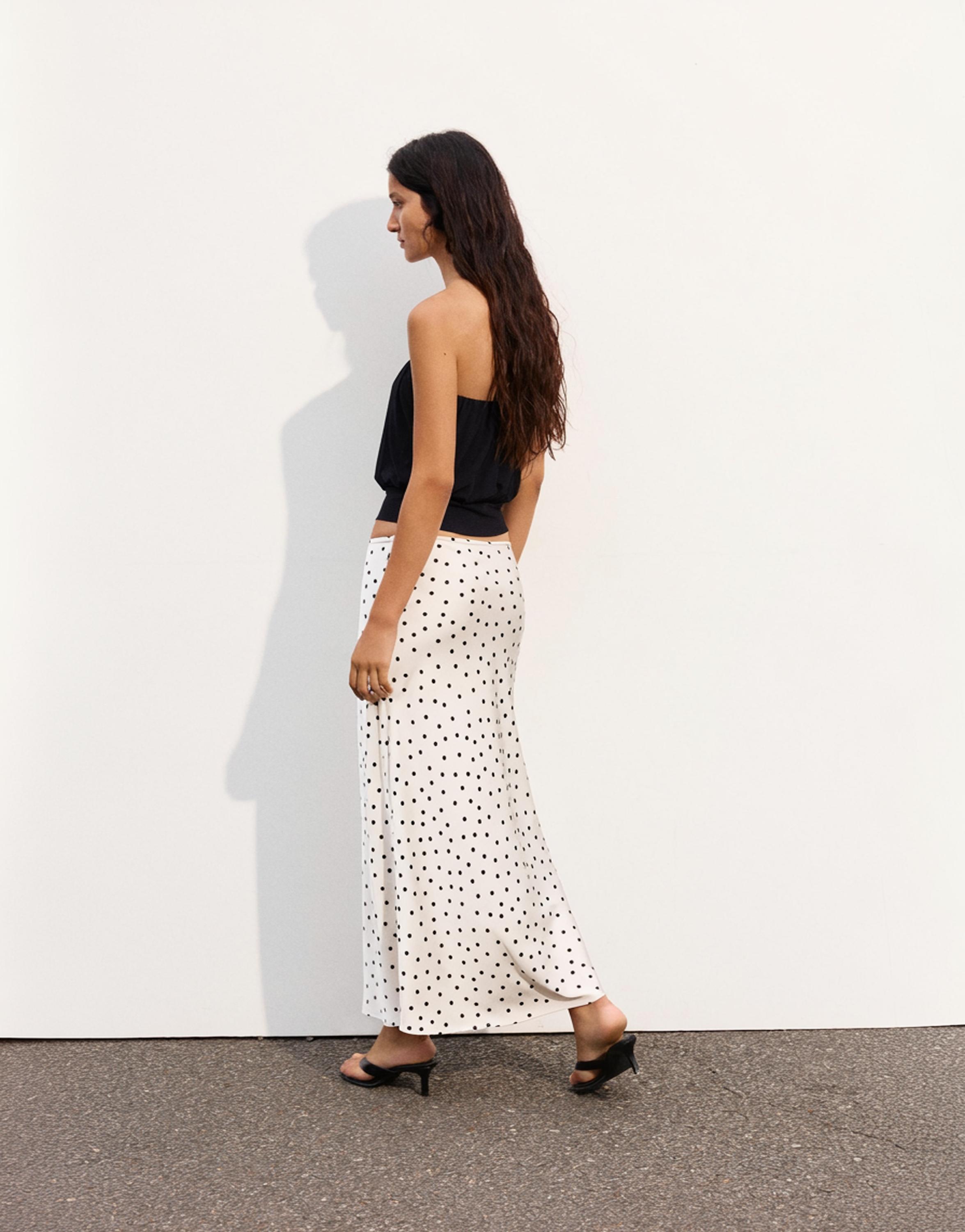 Strapless top with waistband — Black