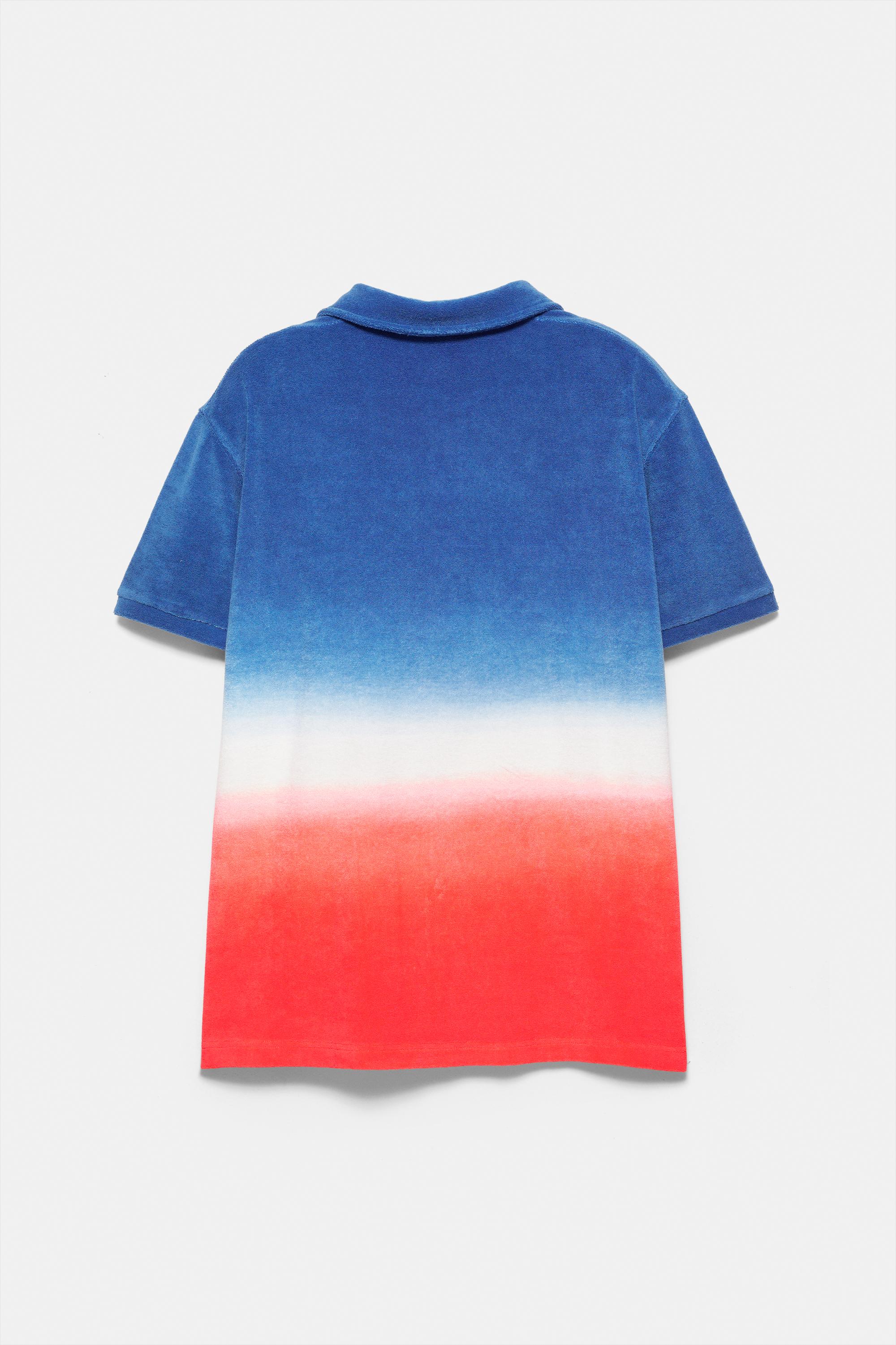 Pleasures x STWD ombré polo shirt — Blue