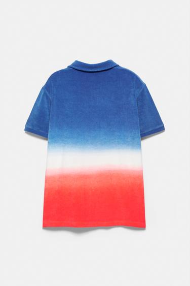 Pleasures x STWD ombré polo shirt — Blue 3